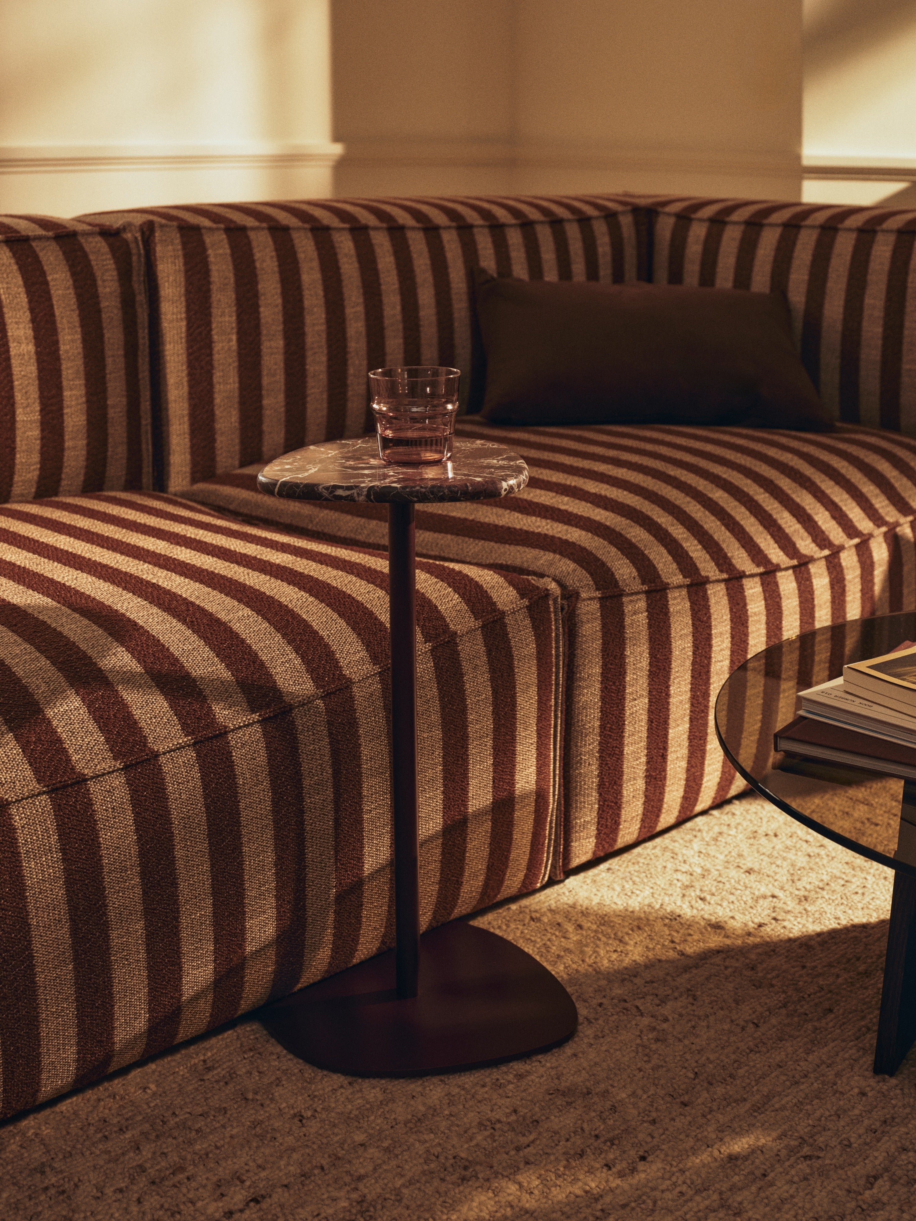 CATENA Louisiana Modular Sofa - Left-Open End Element in Black with Sand