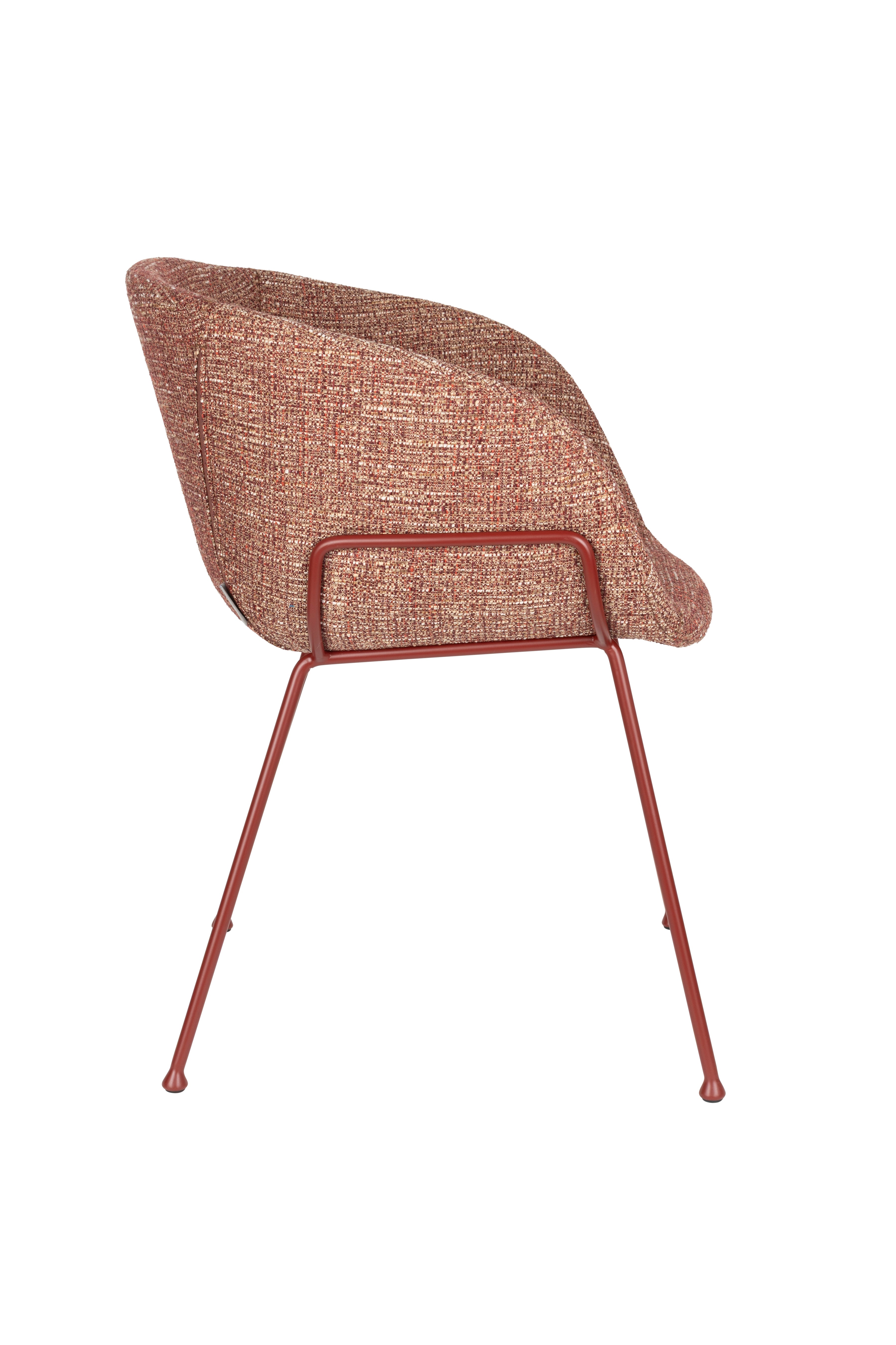 FESTON Armchair with Armrests in Burgundy