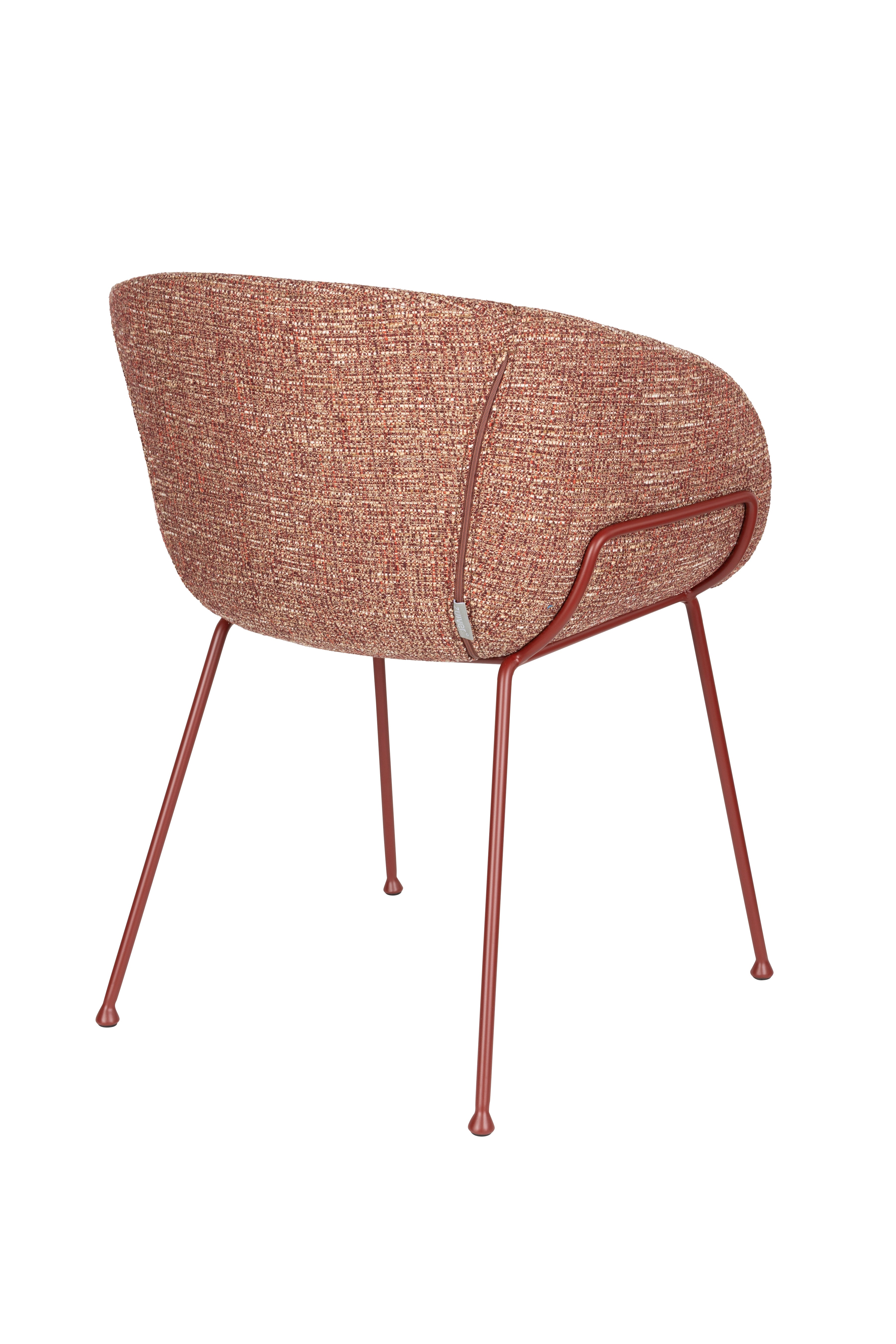 FESTON Armchair with Armrests in Burgundy