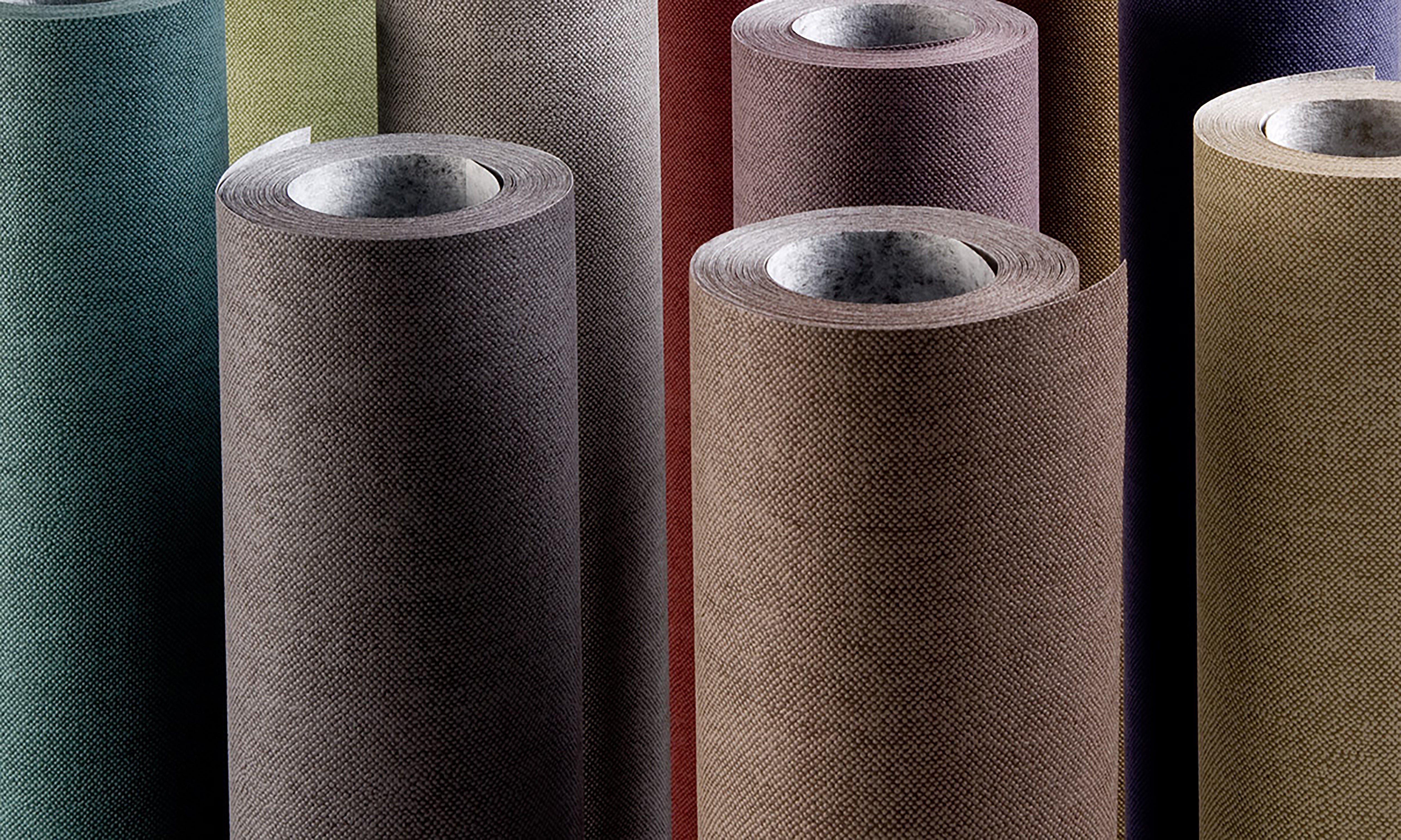 Structural wallpaper resembling canvas LIN dark brown