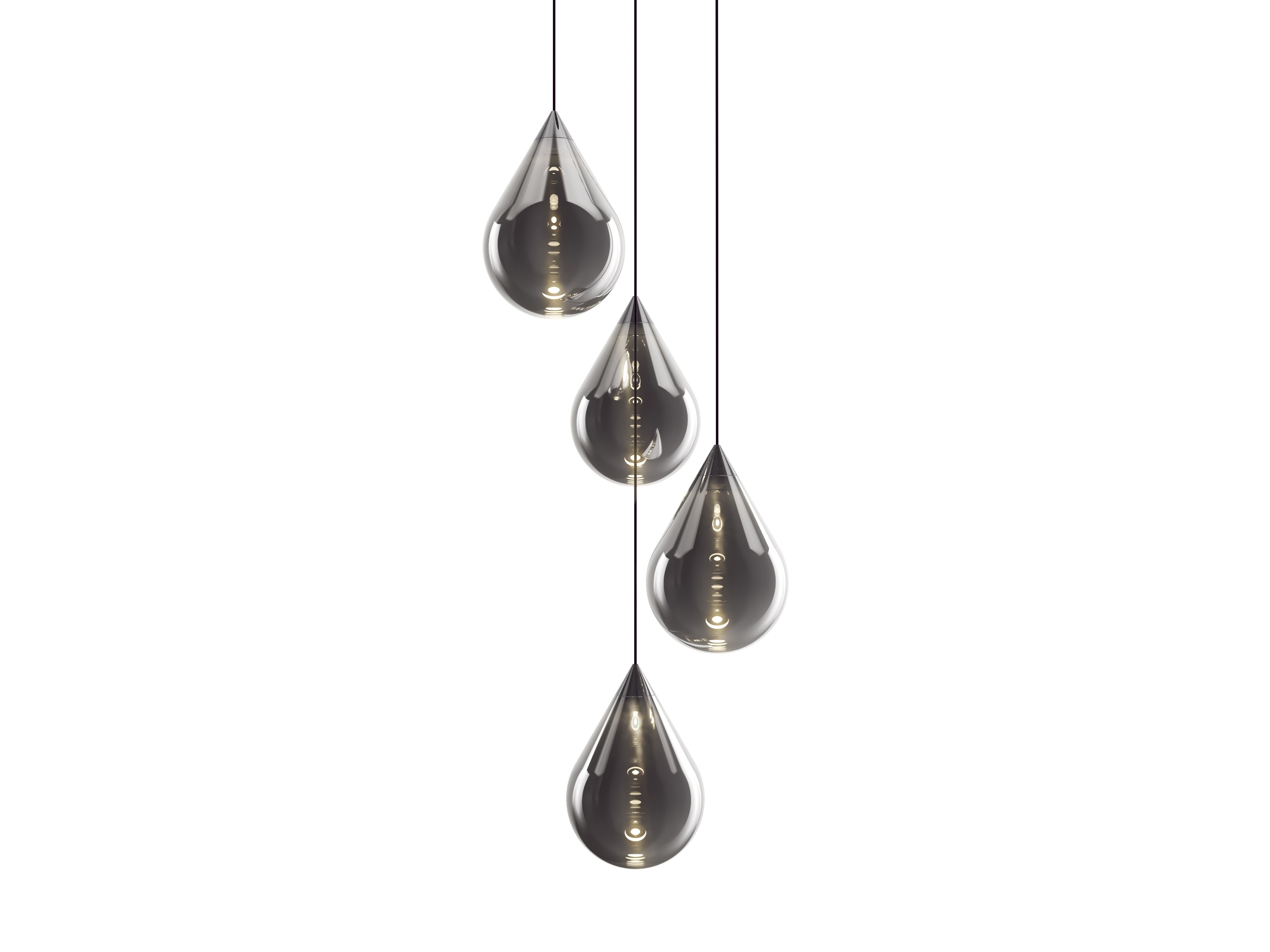 FLARE BEAD Pendant Lamp with Silver Shade