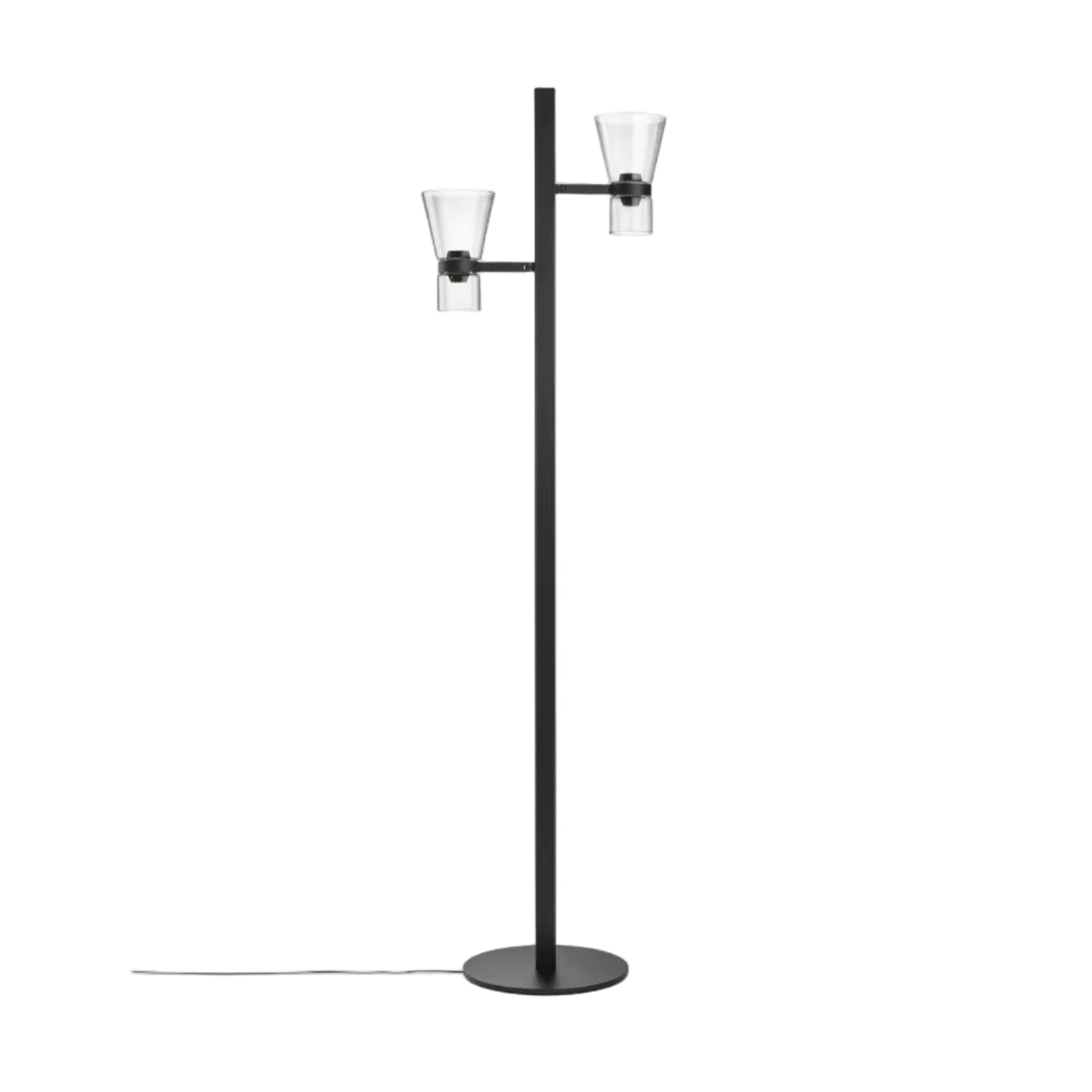 NOCTURNE CONE Black Two-Point Floor Lamp
