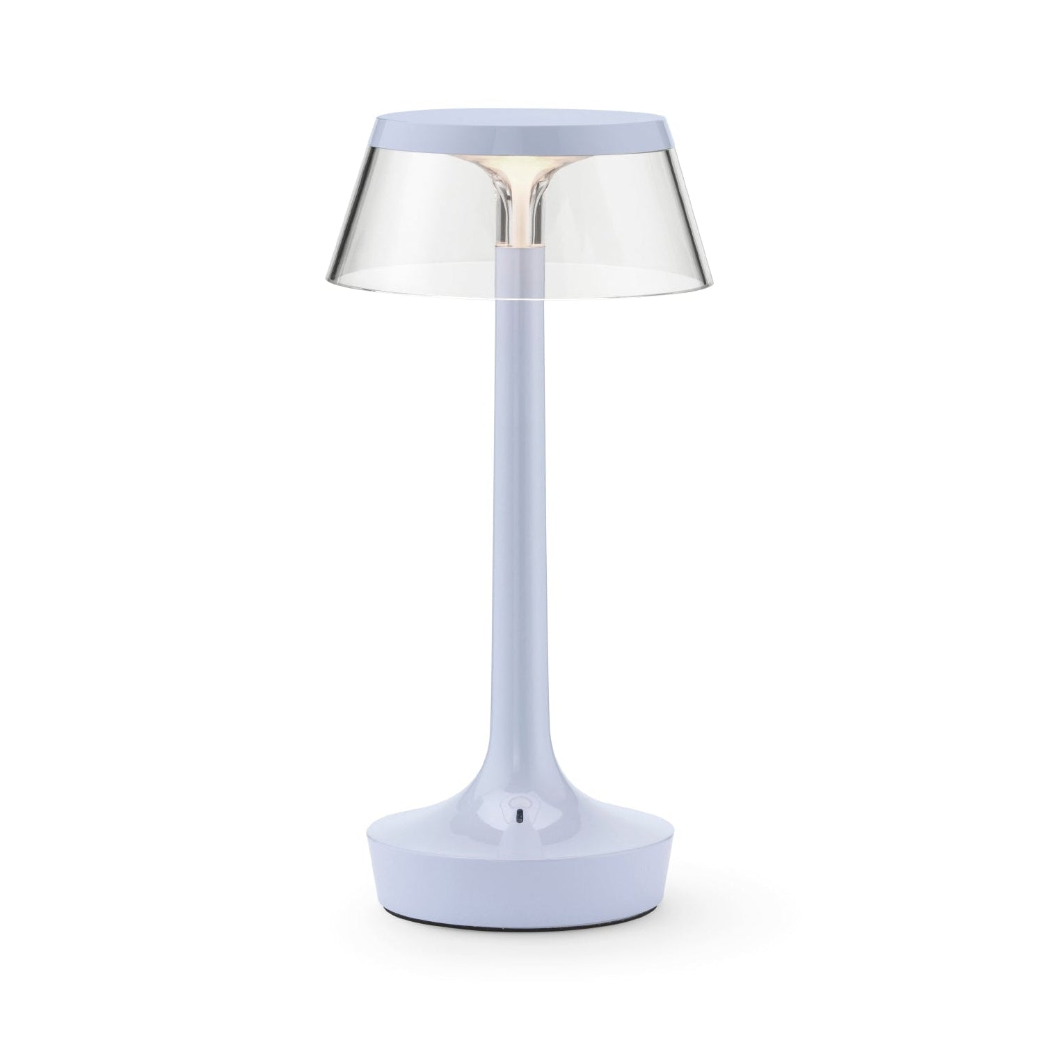 Portable lamp BON JOUR UNPLUGGED blue with transparent shade