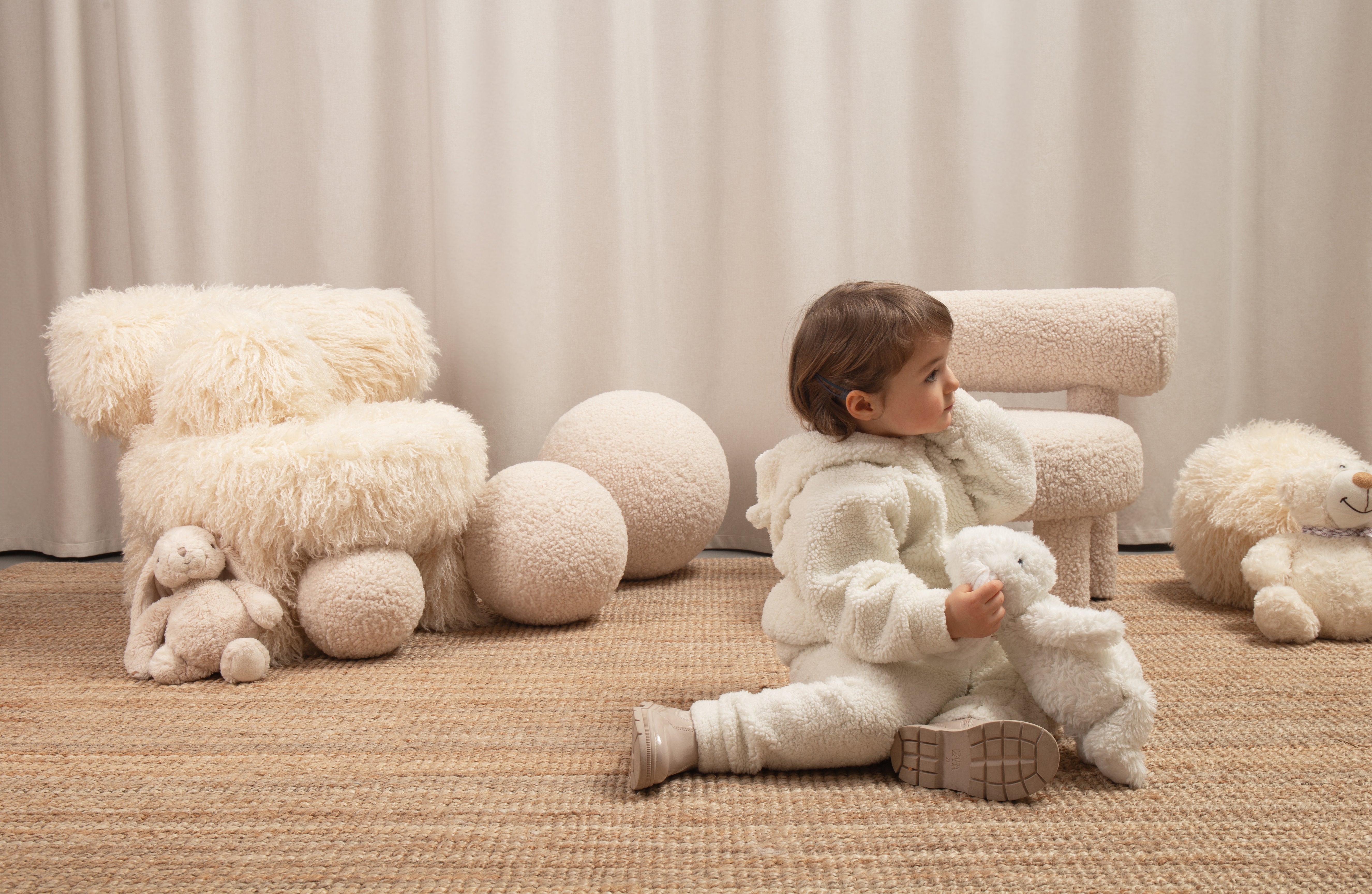 Children's Armchair BABY GROPIUS CS1 - FLUFFY EDITION artificial fur