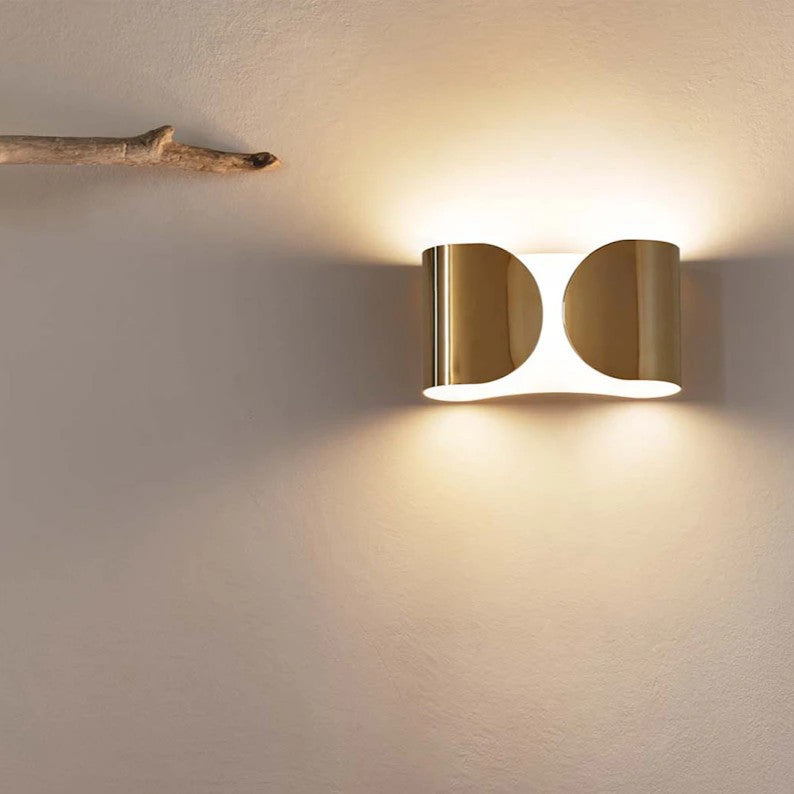 Wandleuchte FOGLIO schwarz Nickel