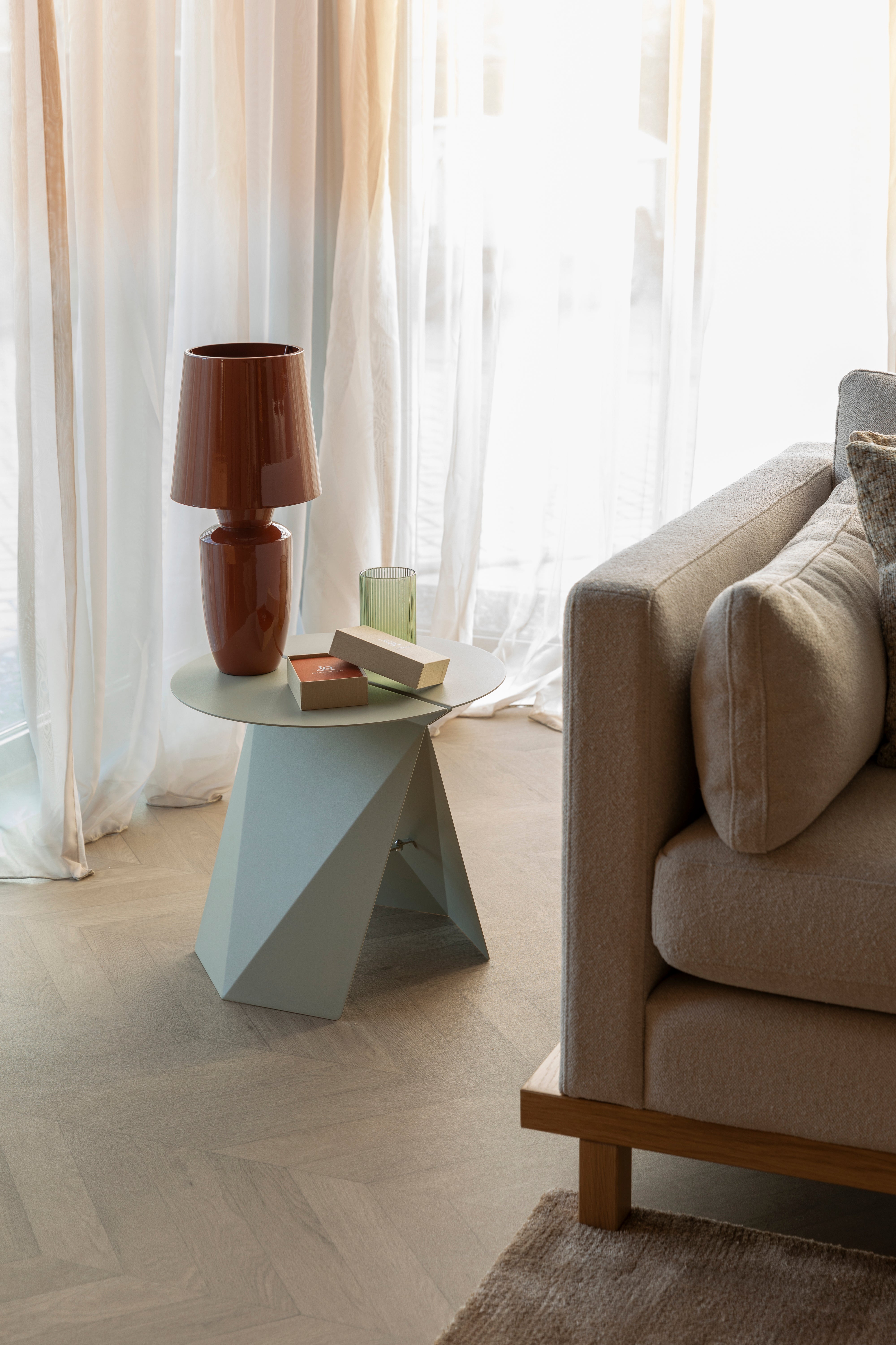 FOLDY Beige Side Table