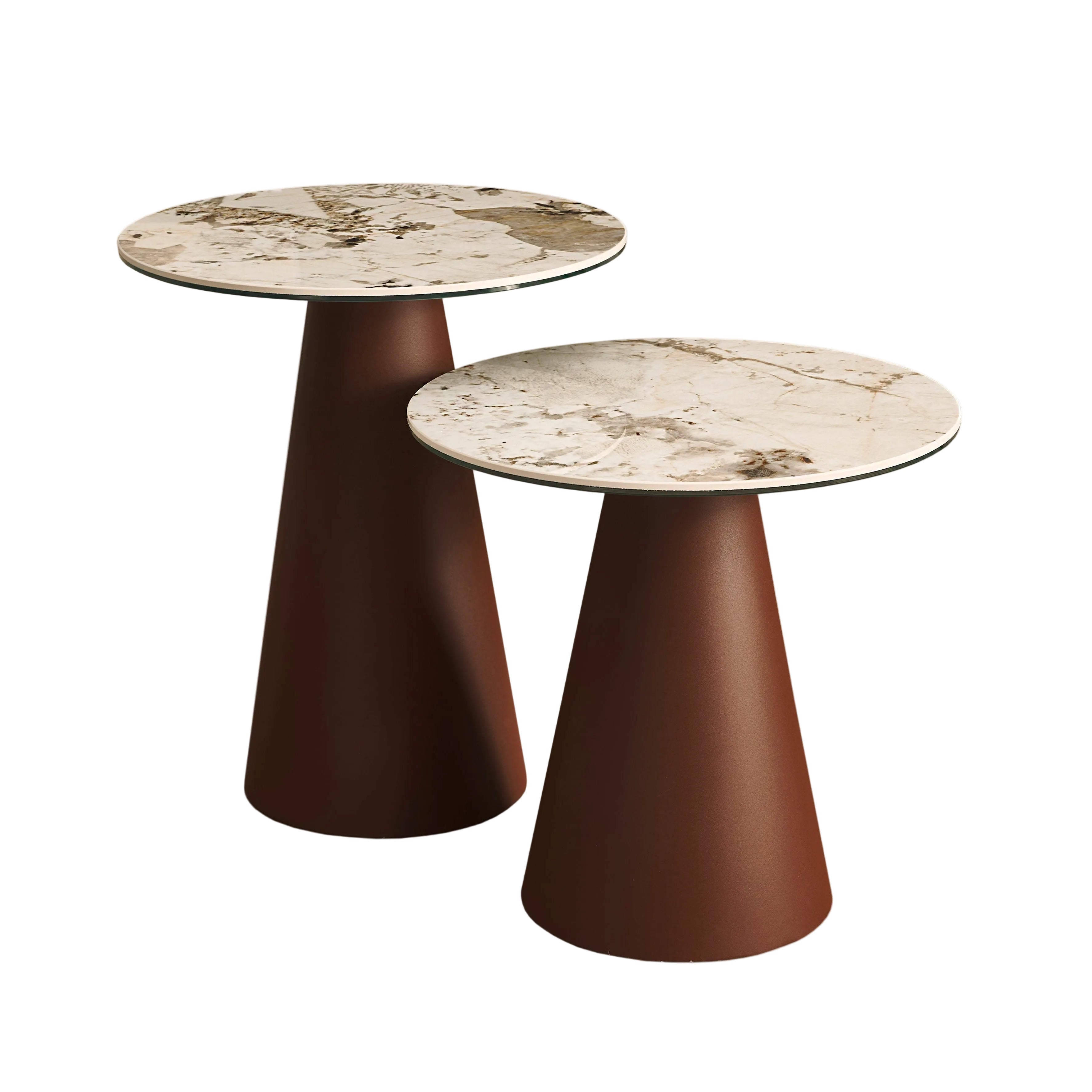 FUNGHI brown quartz sintered stone coffee table