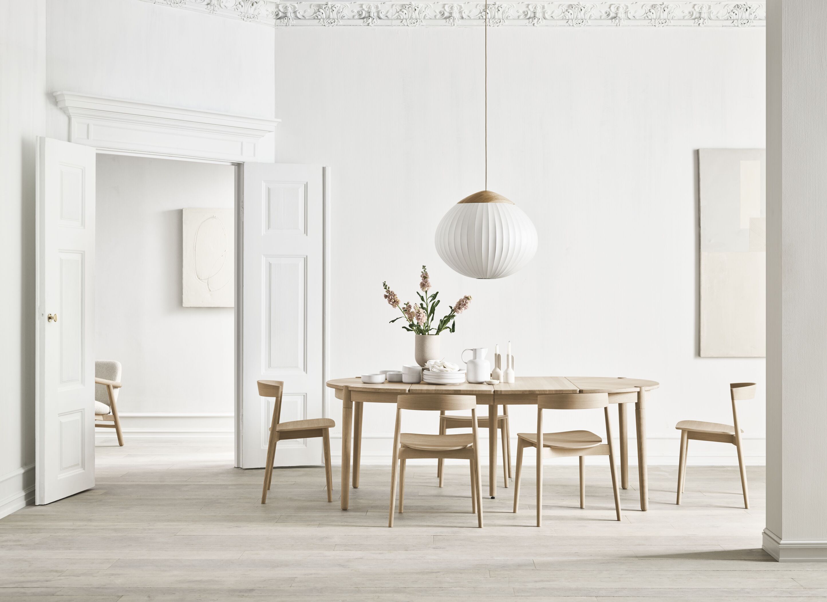 Round Fusion Fusion Table Oak wood