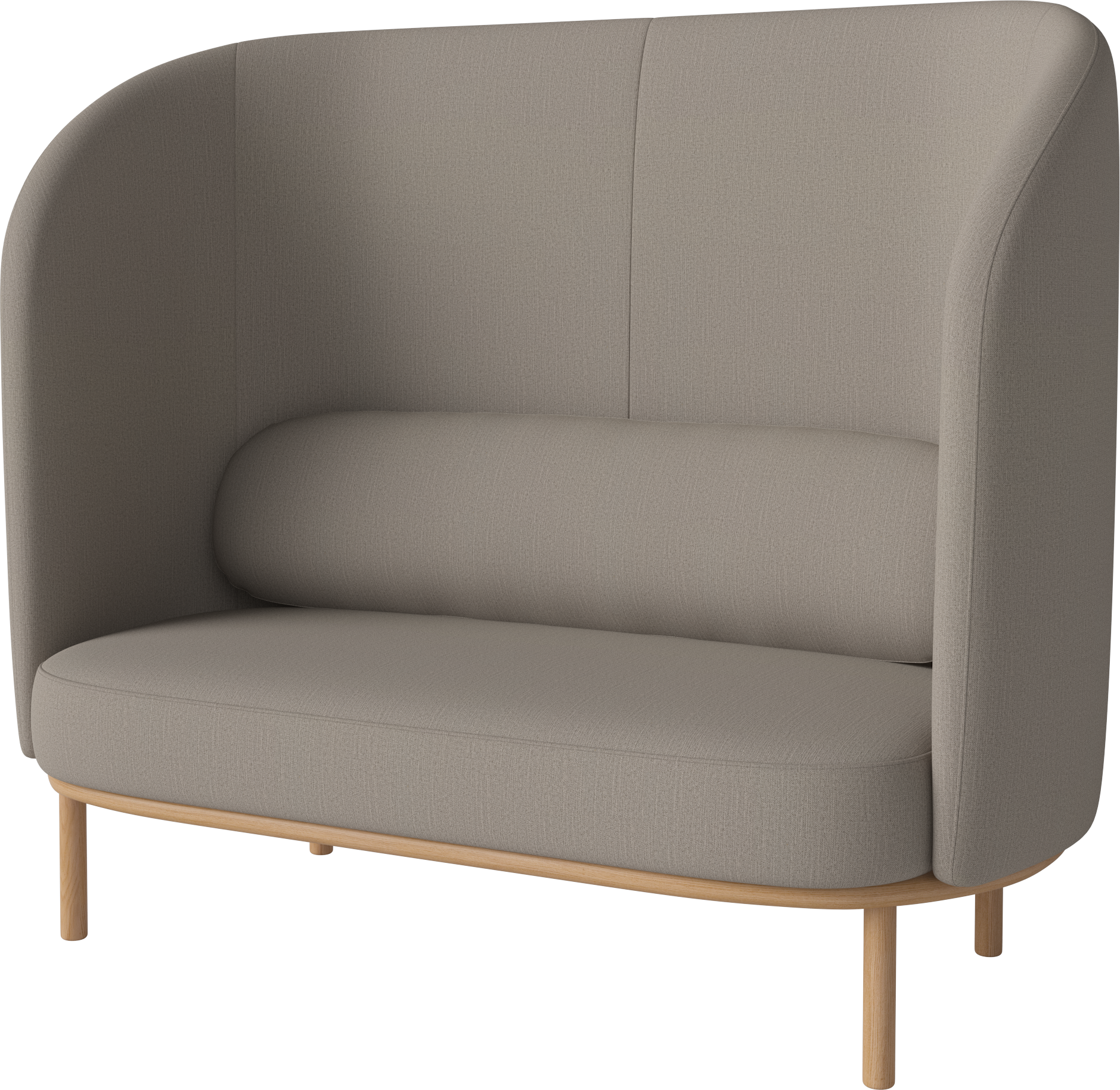 2-Sitzer-Sofa Fuuga-Nistbasis aus Eichenholz