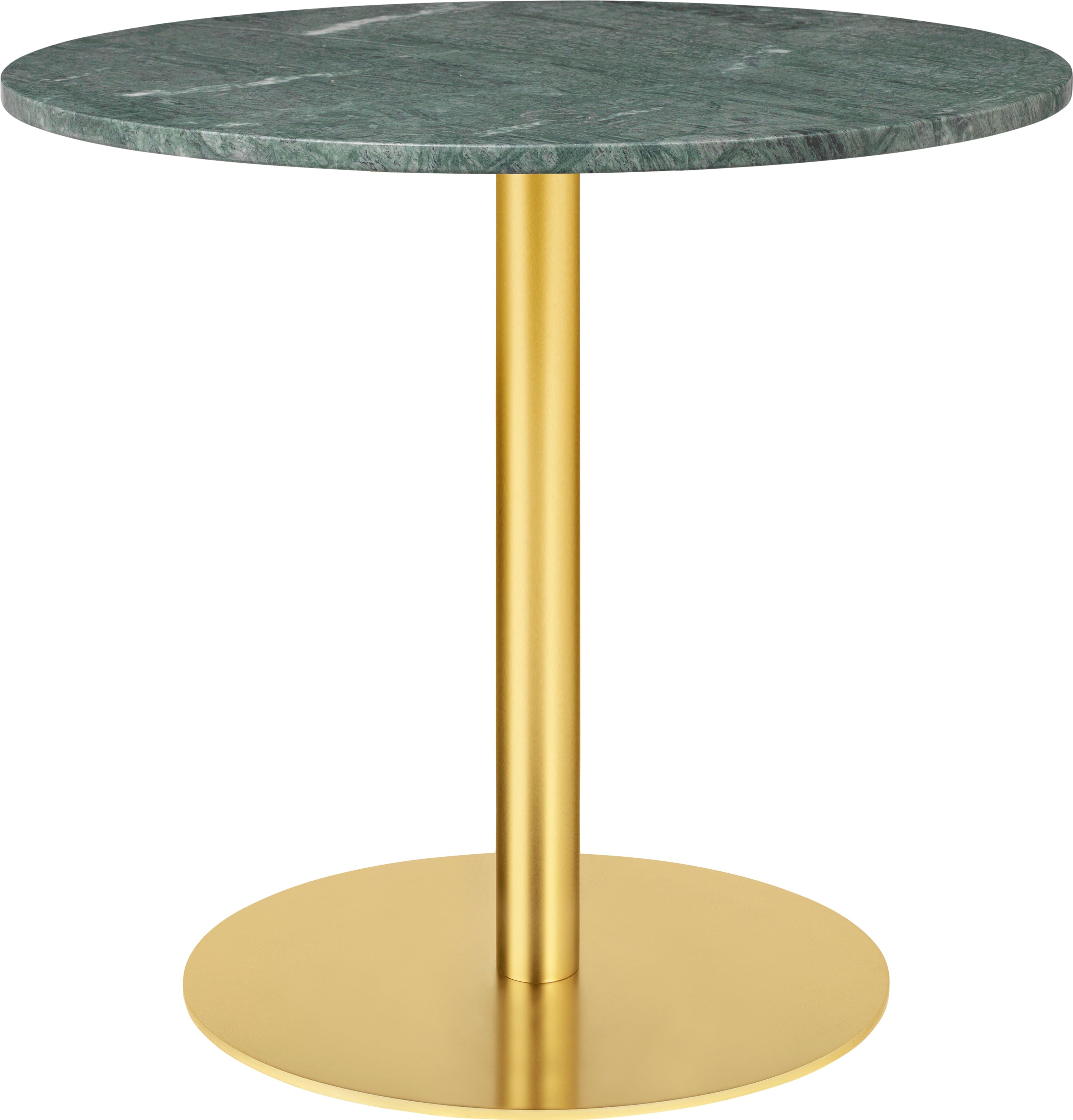 Runder Tisch 1.0 grüner Marmor mit goldenem Fuß