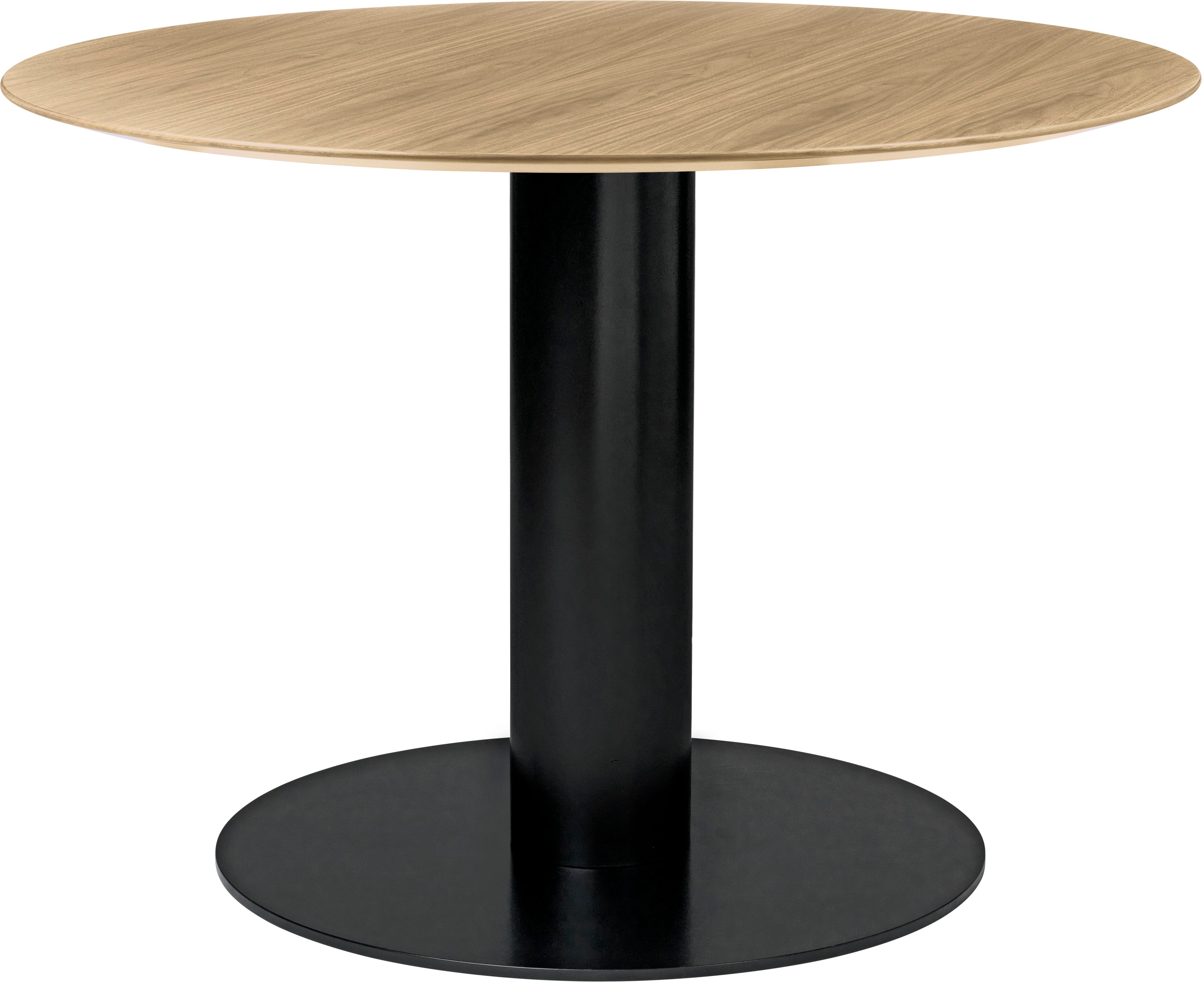 Round table 2.0 oak wood with black base