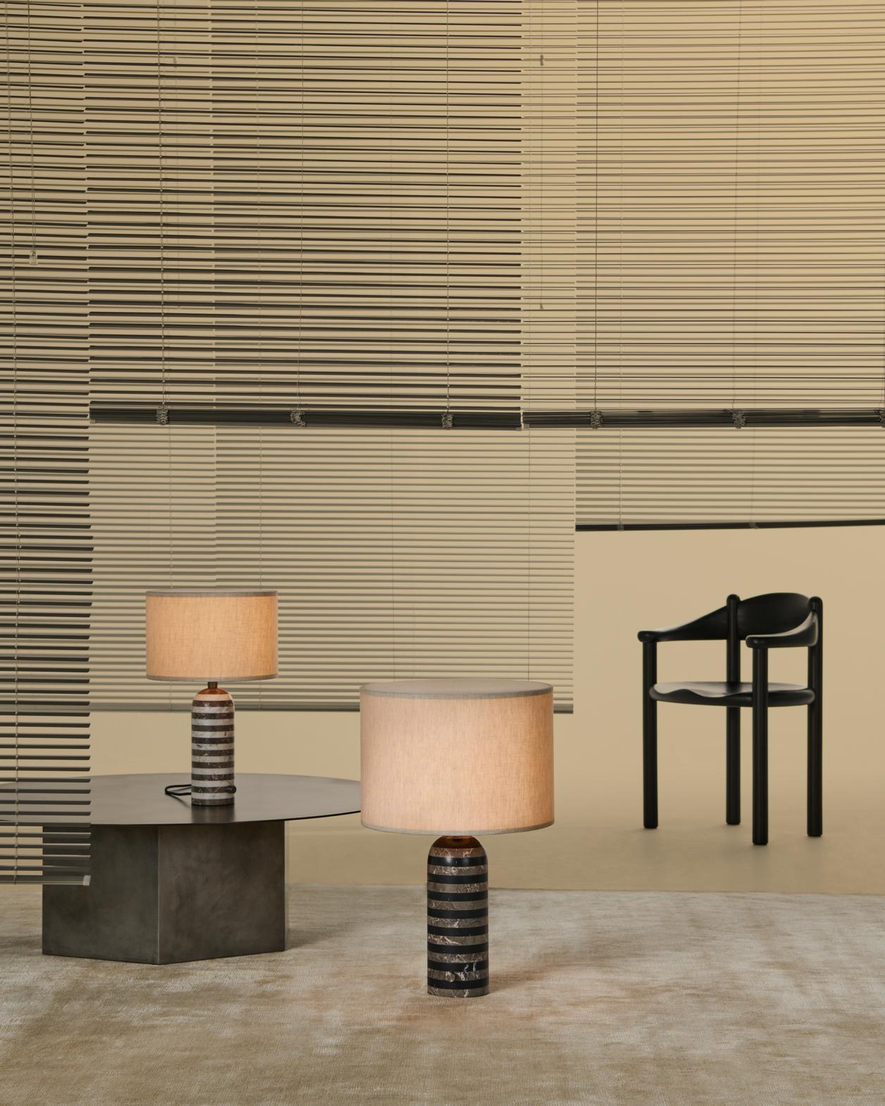 Tischlampe GRAVITY weiß mit Marmor