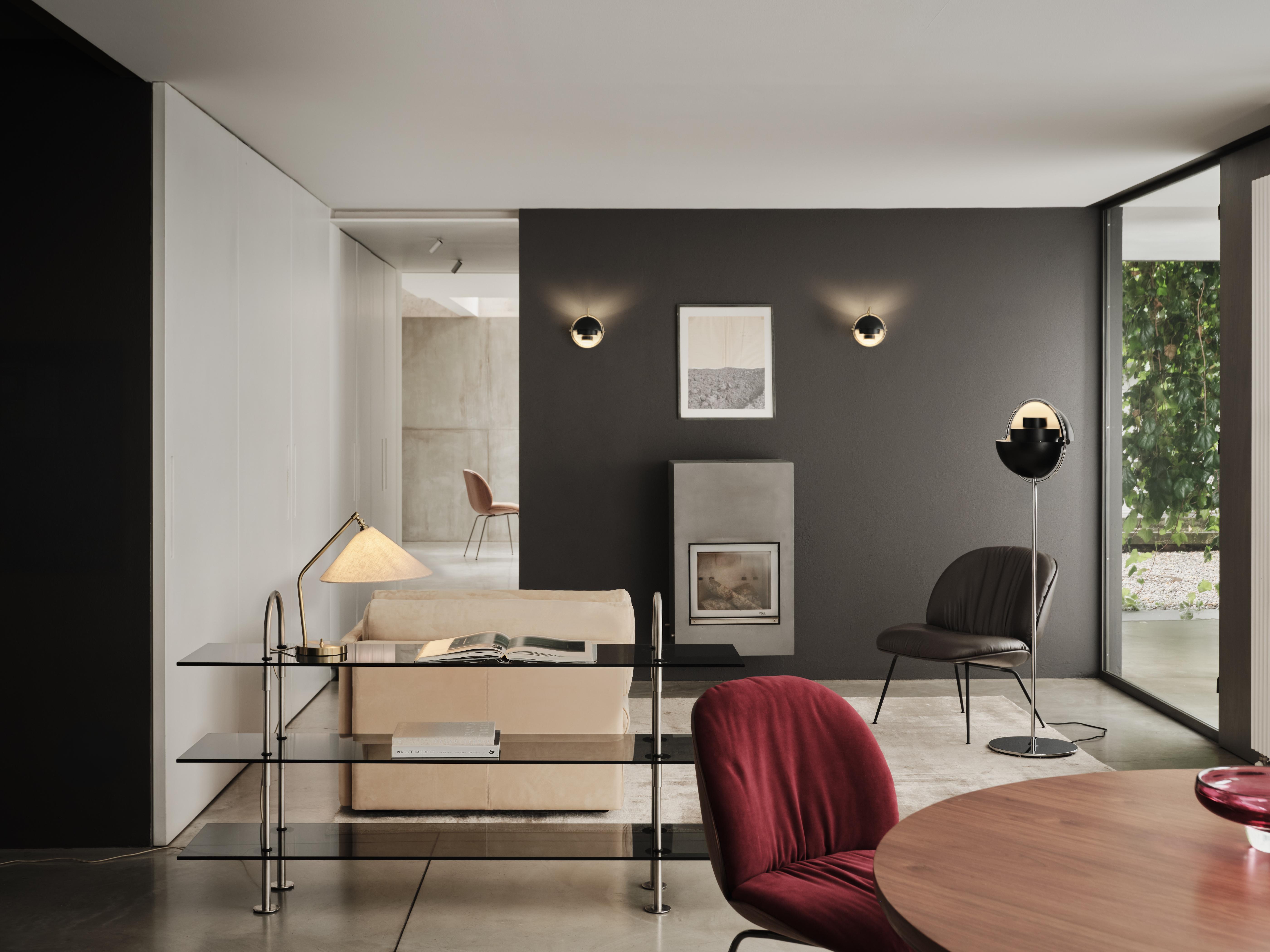 GRÄSHOPPA Table Lamp in Brass and Canvas