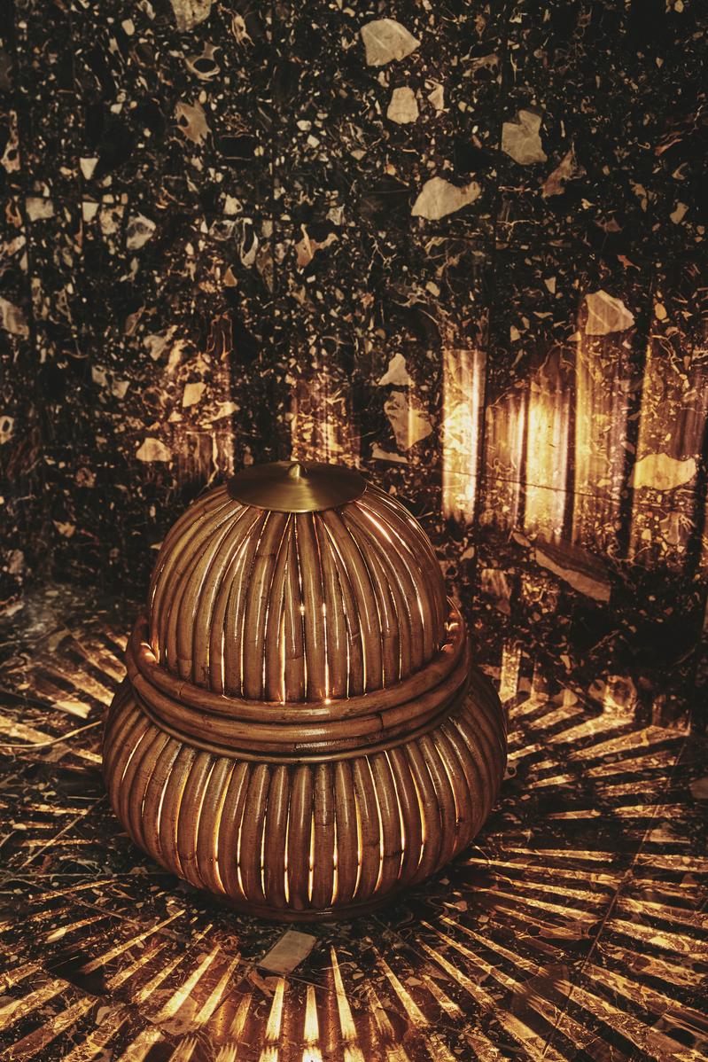 Stehlampe für den Außenbereich BOHEMIAN Rattan