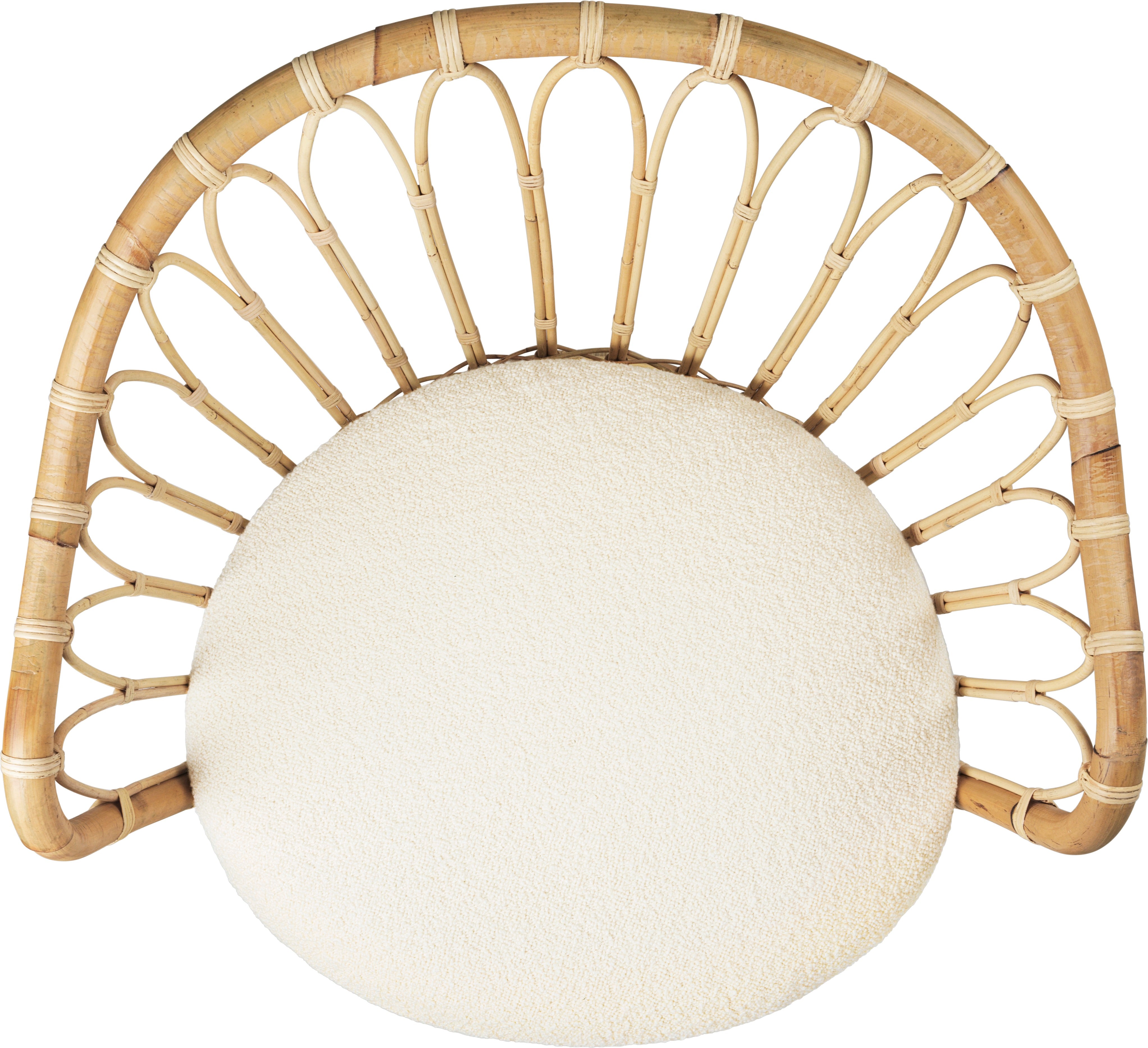 Sessel GRACE gepolstert mit Rattanbasis