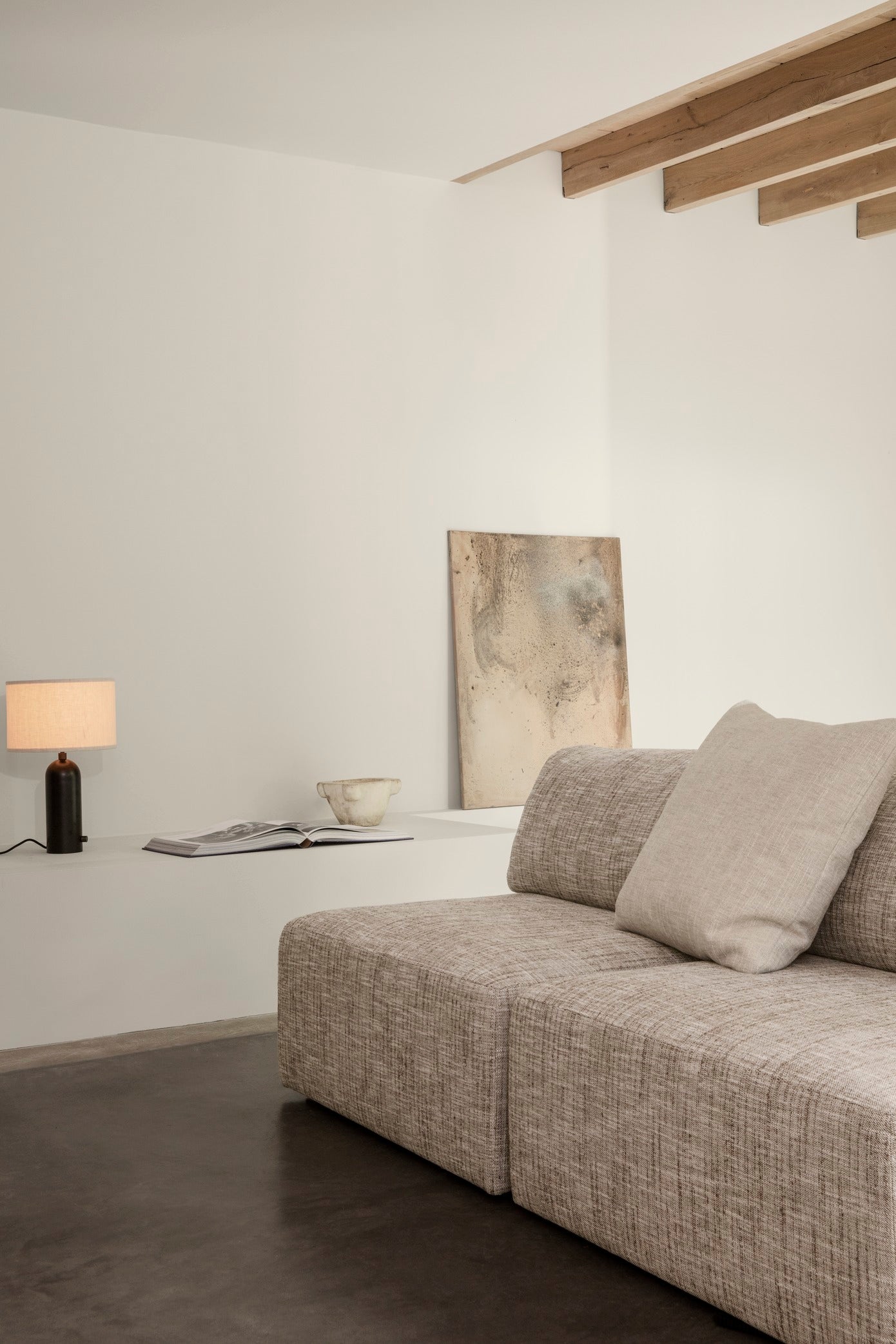 Tischlampe GRAVITY weiß mit Marmor