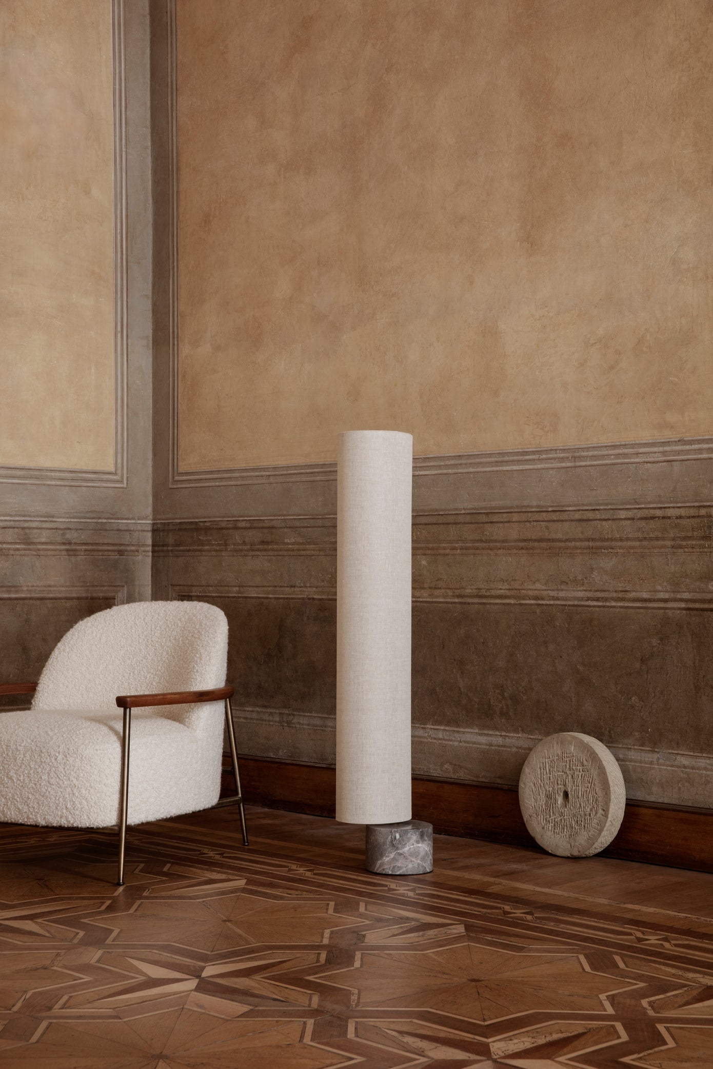 Adjustable Floor Lamp UNBOUND Gray Marble
