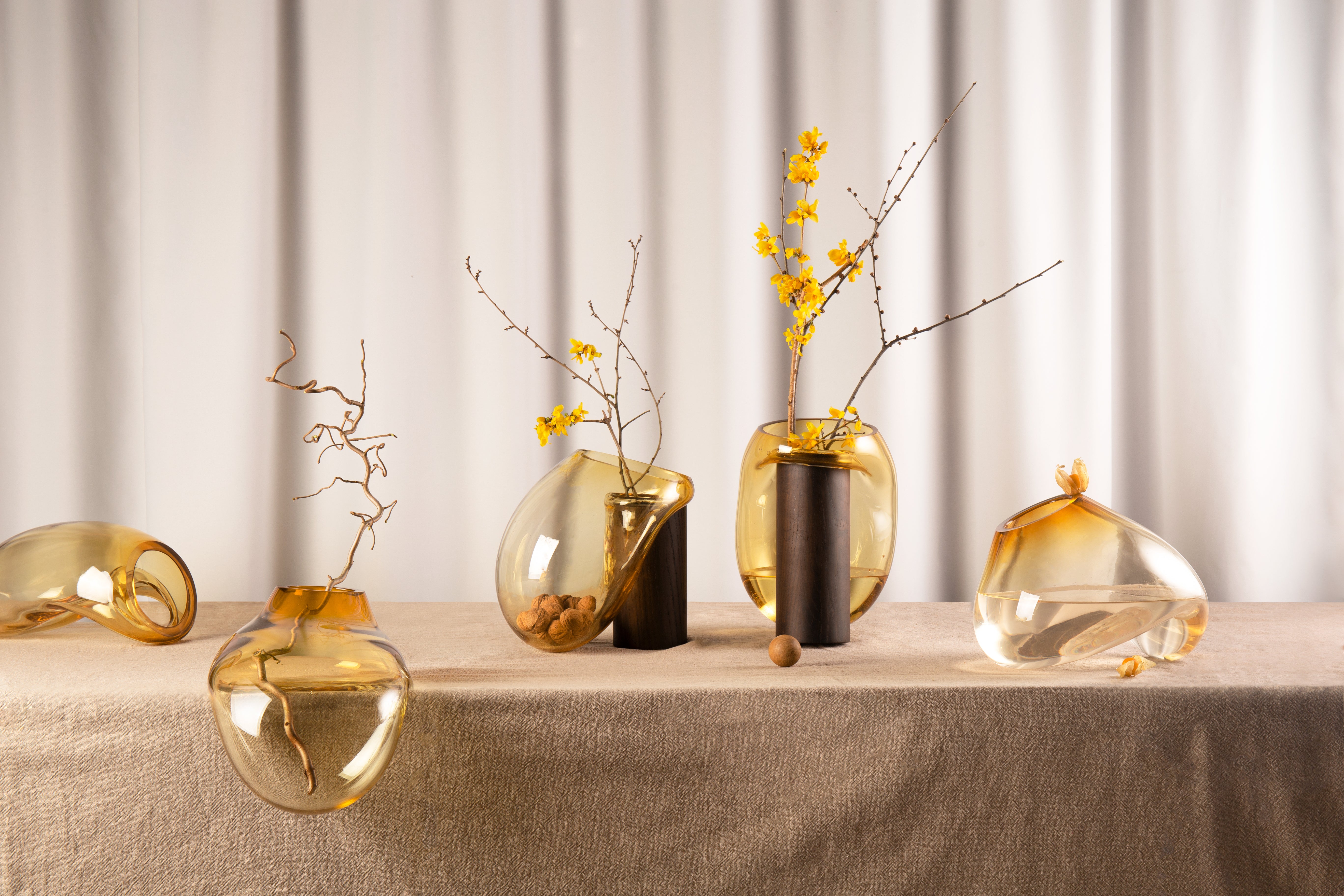 GUTTA Amber Glass Vase