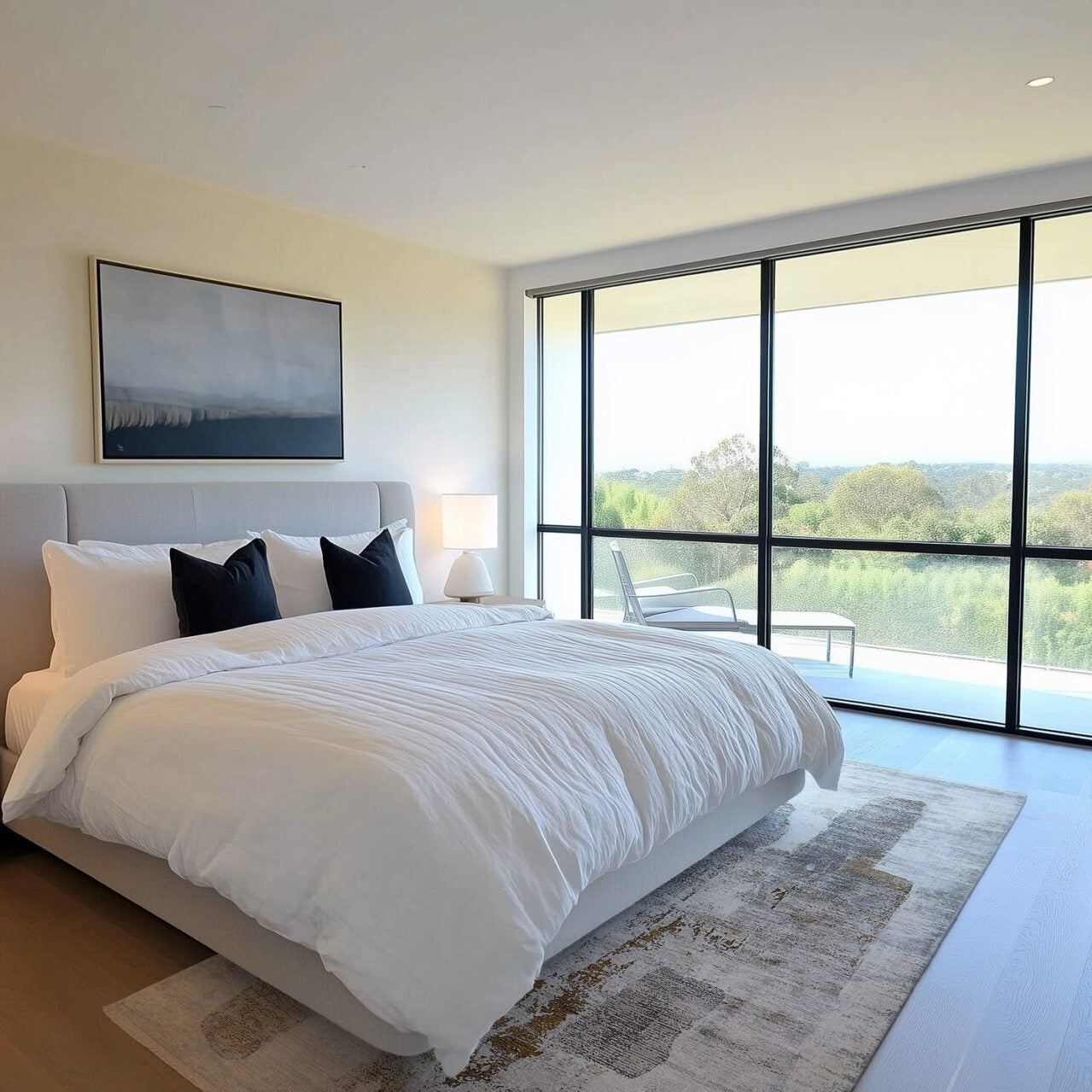 Teppich WATERCOLORS GRAU grau mit braunem