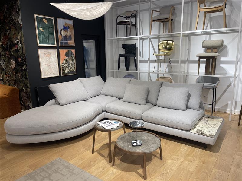 DUMBO Gray Corner Sofa - Display Model