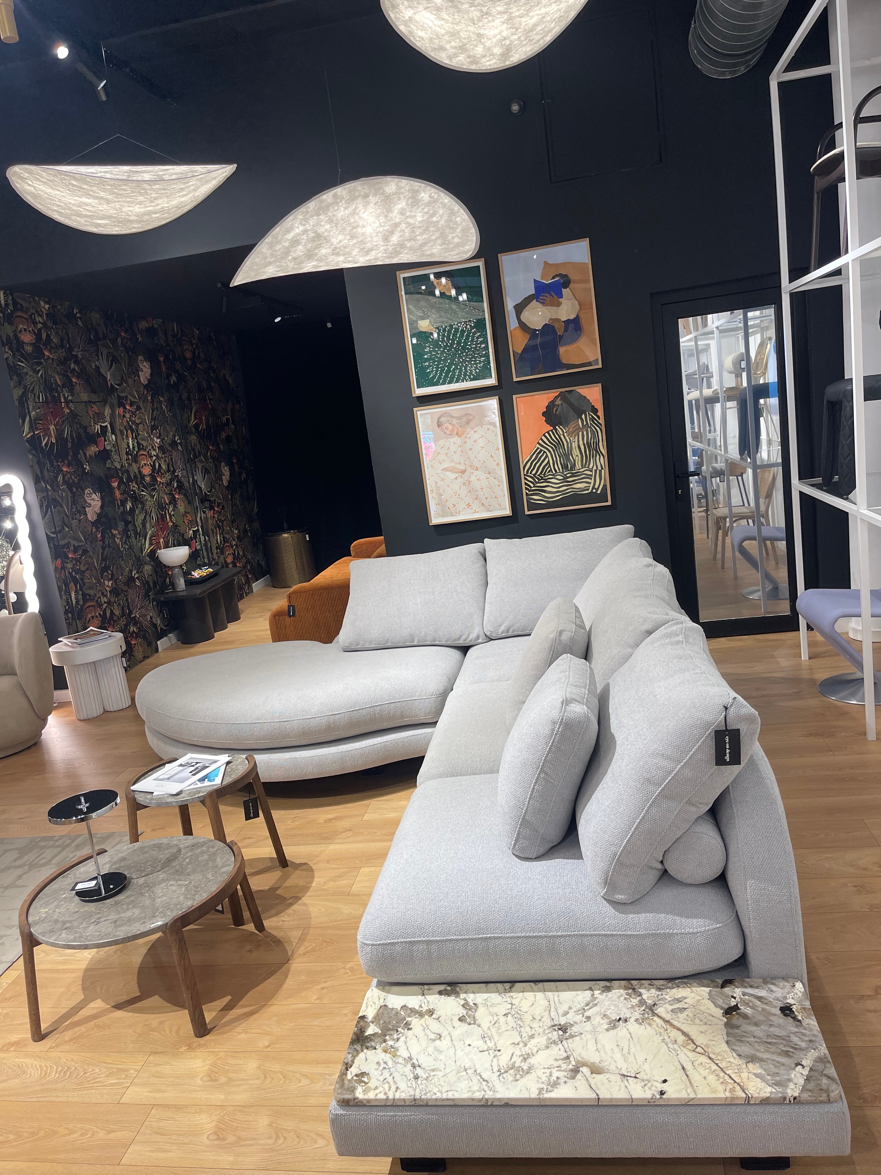DUMBO Gray Corner Sofa - Display Model