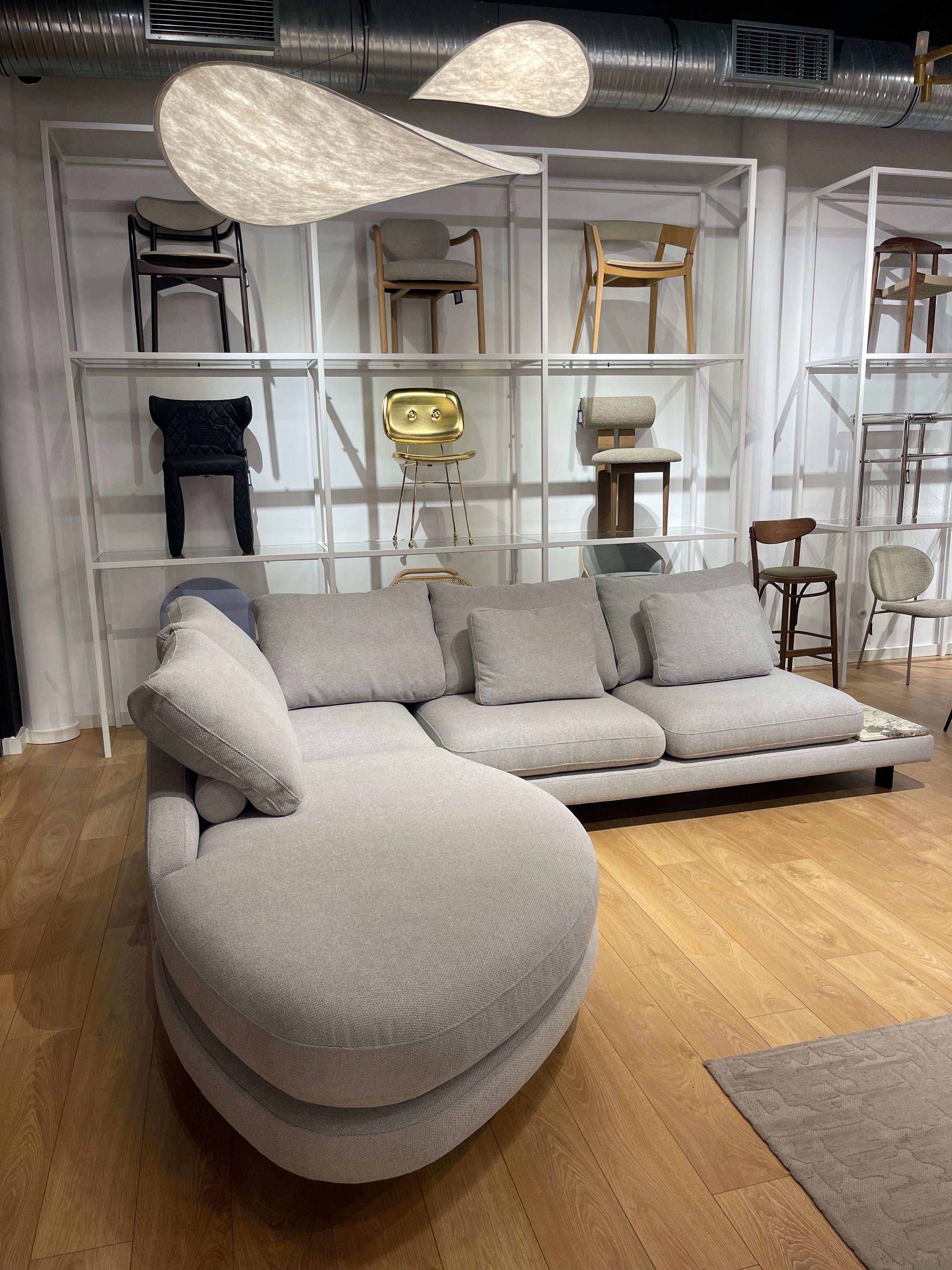 DUMBO Gray Corner Sofa - Display Model
