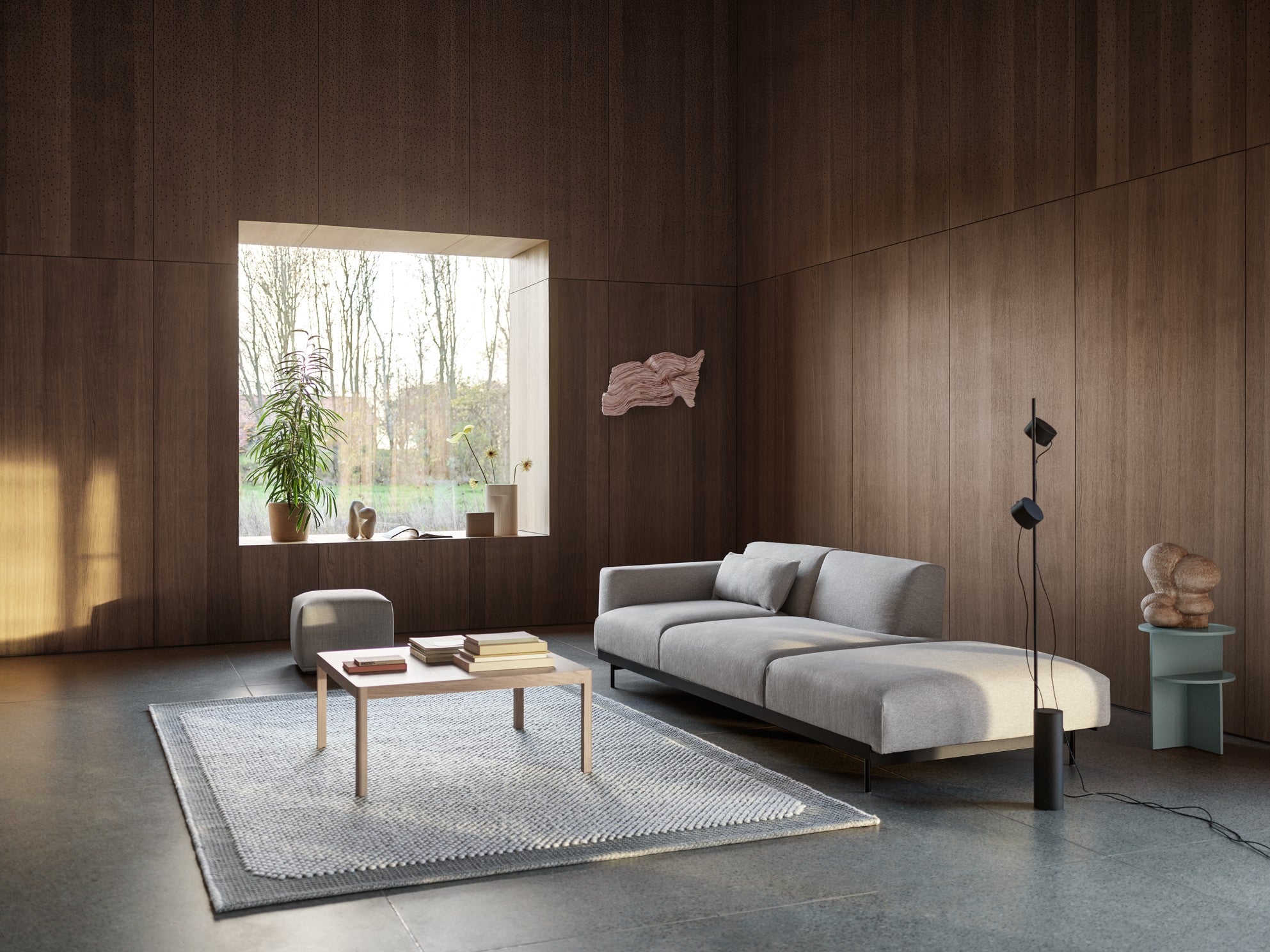 PEBBLE rug light gray with beige