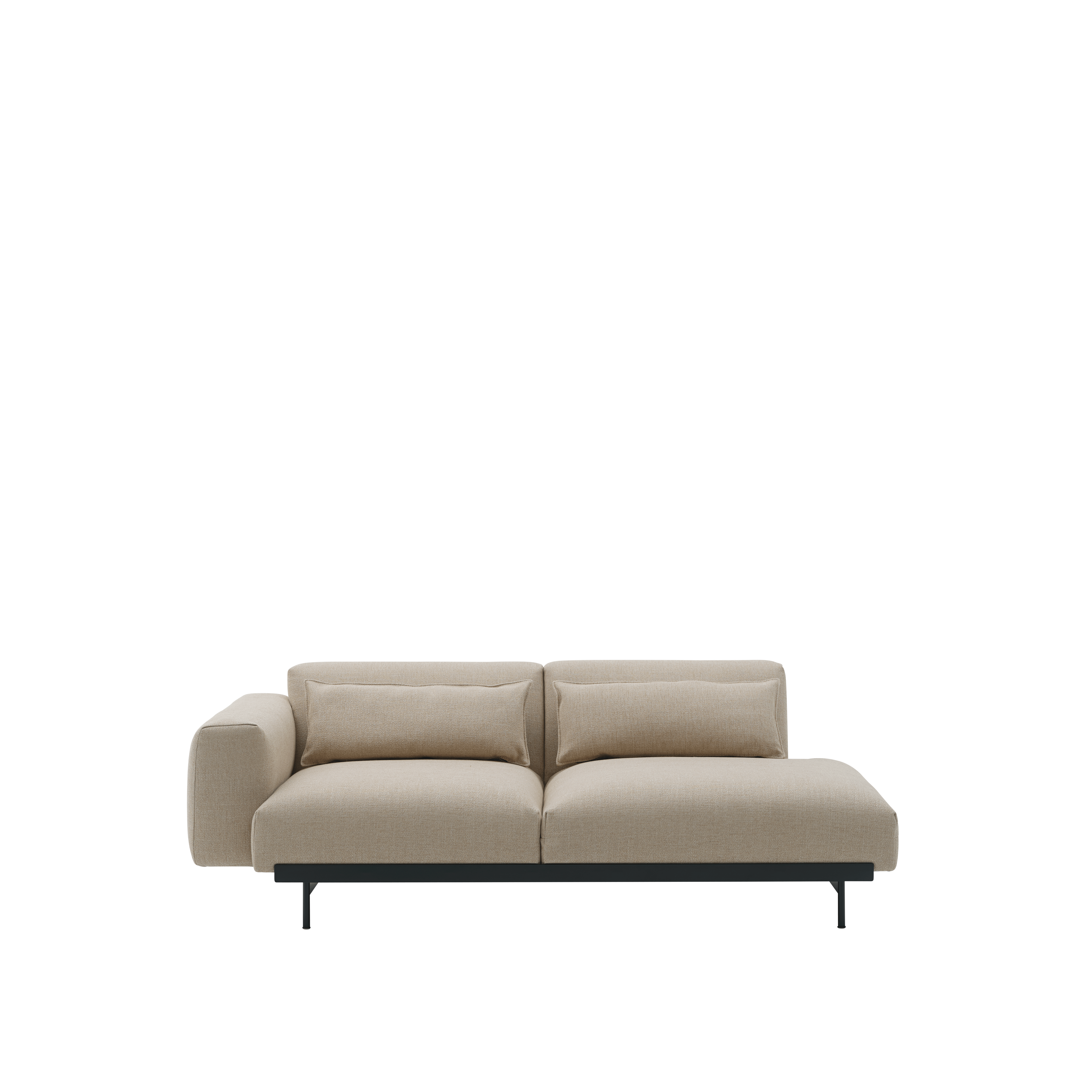 2-Seater Open Right-Arm Sofa IN SITU Upholstered