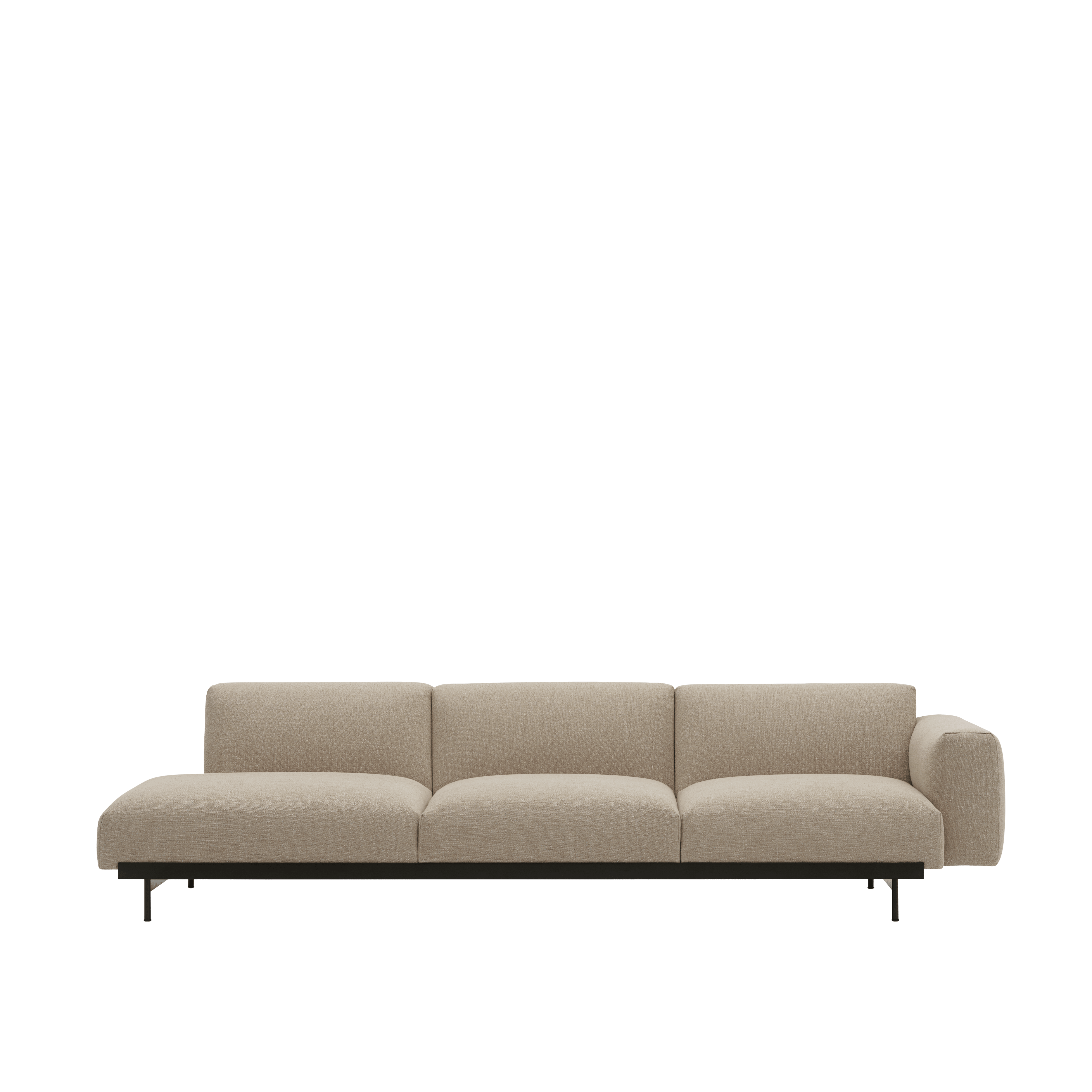 3-Seater Open Left-Arm Sofa IN SITU Upholstered