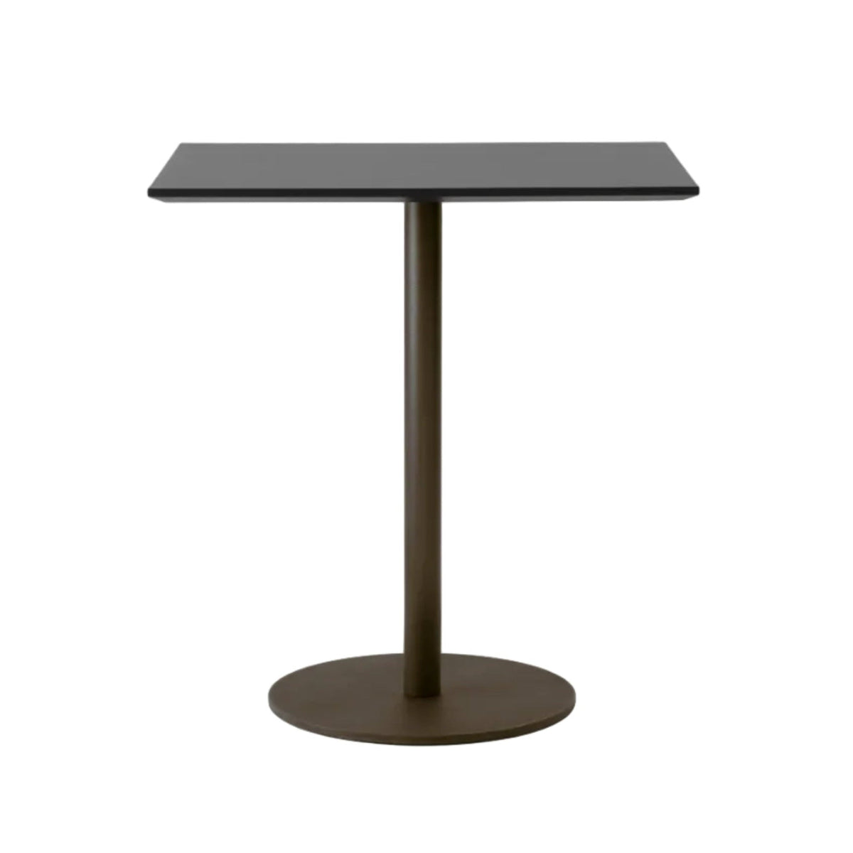 In Between SK16 Black Laminated Top Café Table with Brown Base