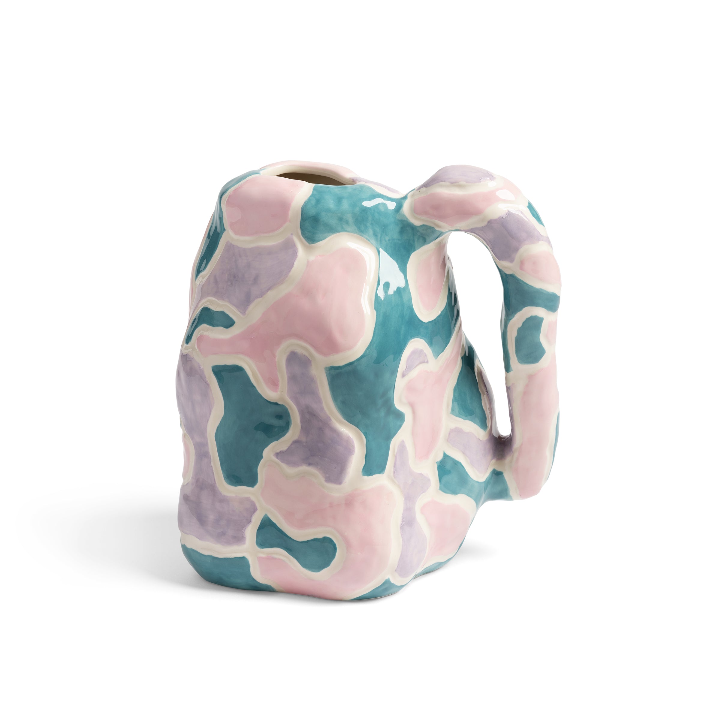 JUG-A-VASE Pink with Purple and Blue