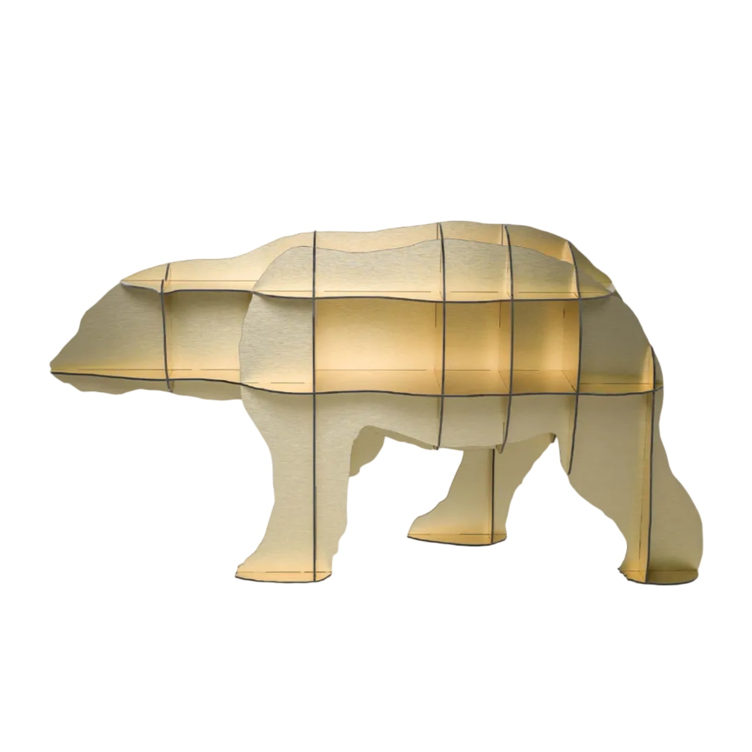 JUNE Gold Bookcase