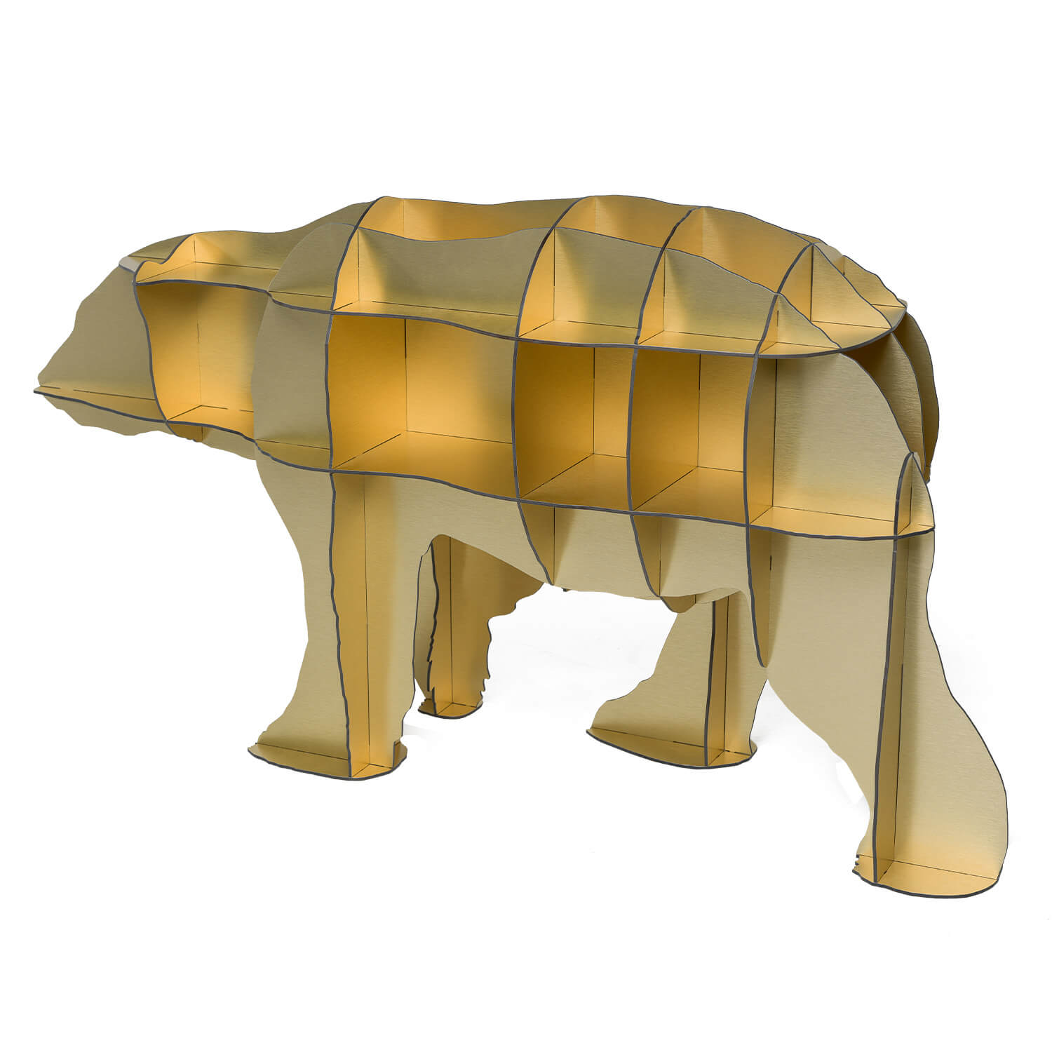 JUNE Gold Bookcase