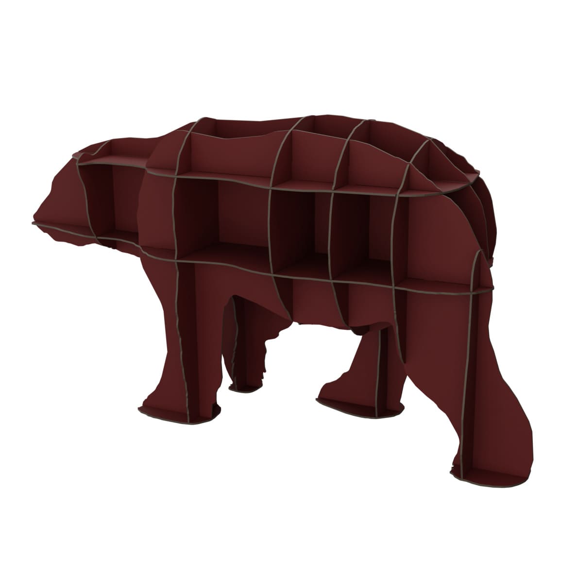 JUNE Burgundy Bookcase