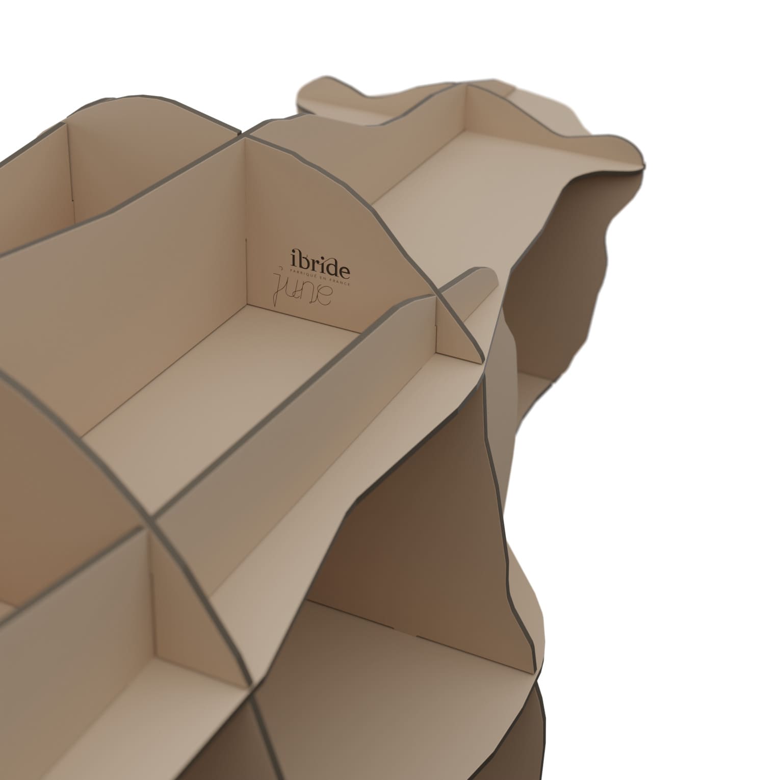 JUNE Beige Bookcase