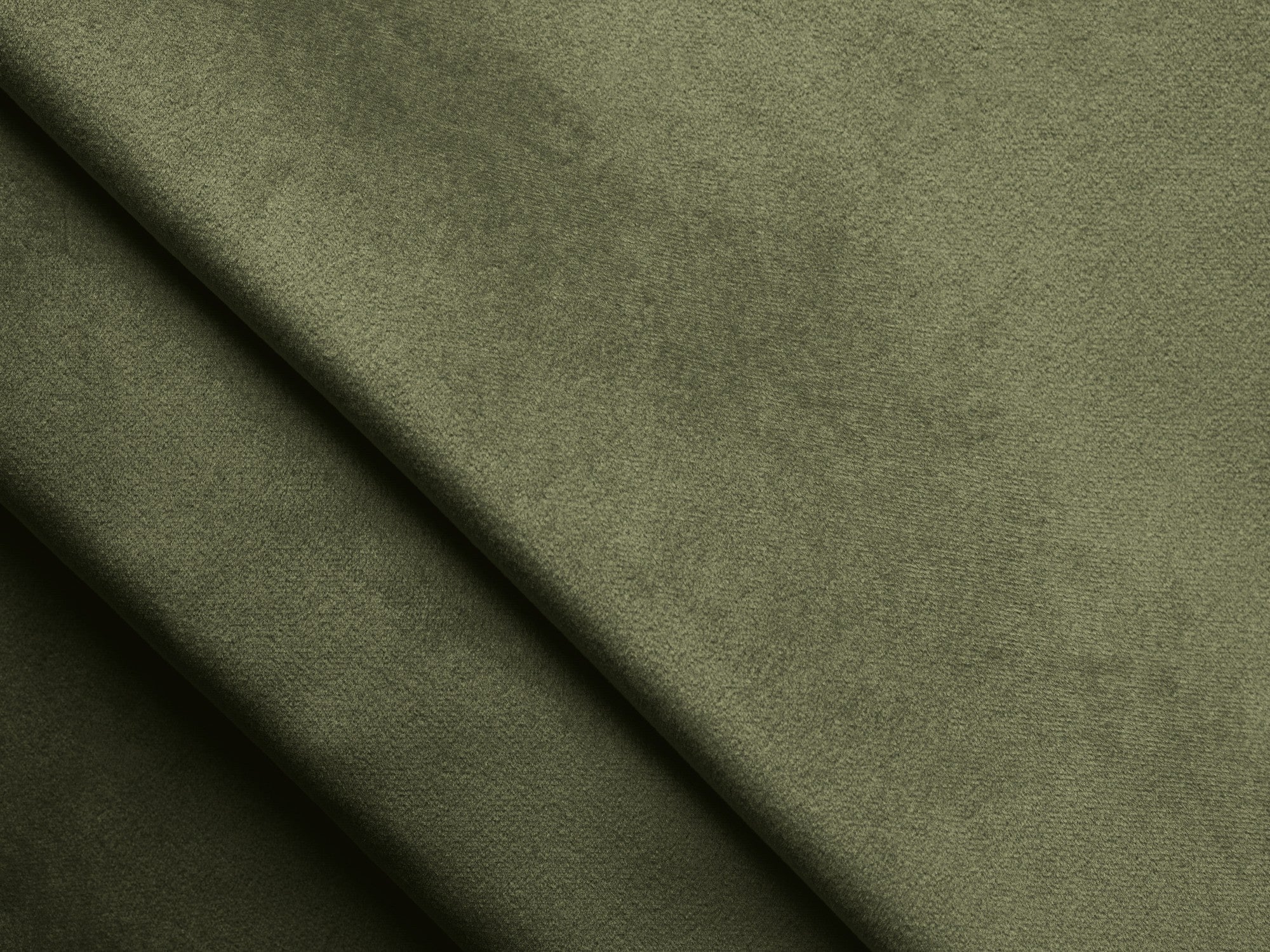 Olive Green Velvet 3-Seater Sofa with Sleeping Function KALENA
