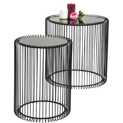 Zestaw stolików bocznych SHINE czarny, marka Kare Design