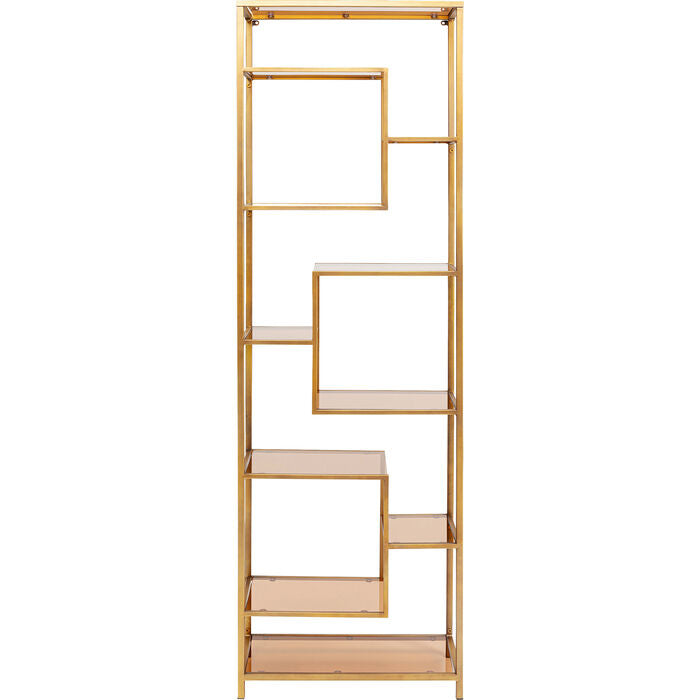 Hohes goldenes Loft -Regal