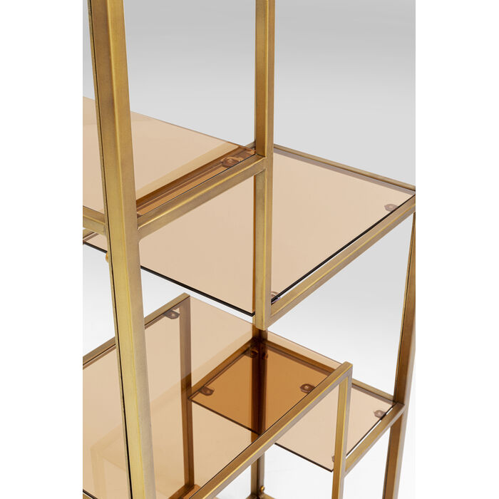 Hohes goldenes Loft -Regal