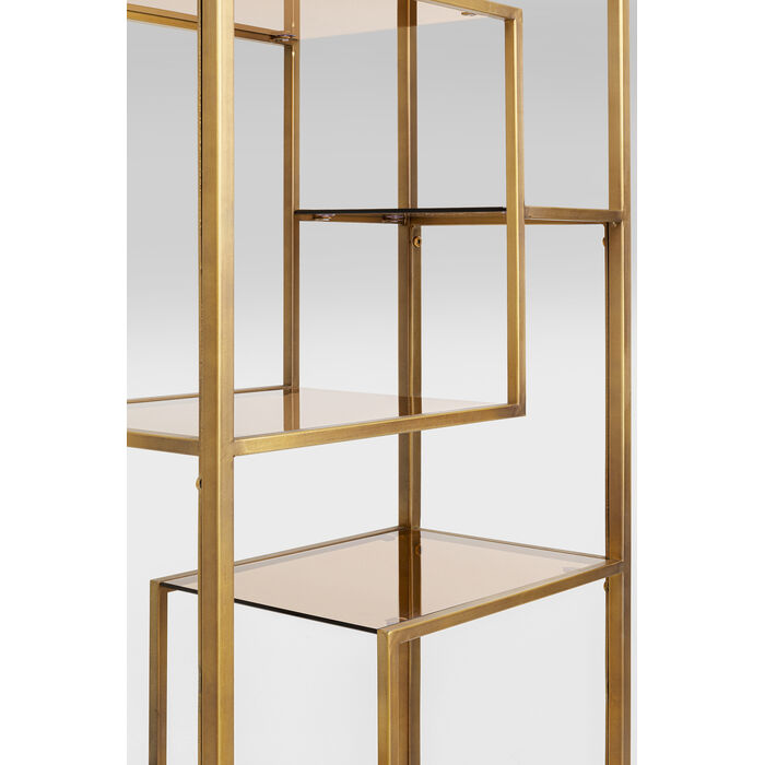 Hohes goldenes Loft -Regal