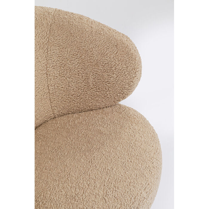 Carella rotary armchair beige lamb