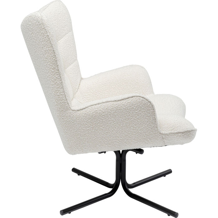 BouCle Cream Oscar Rotary Armcha