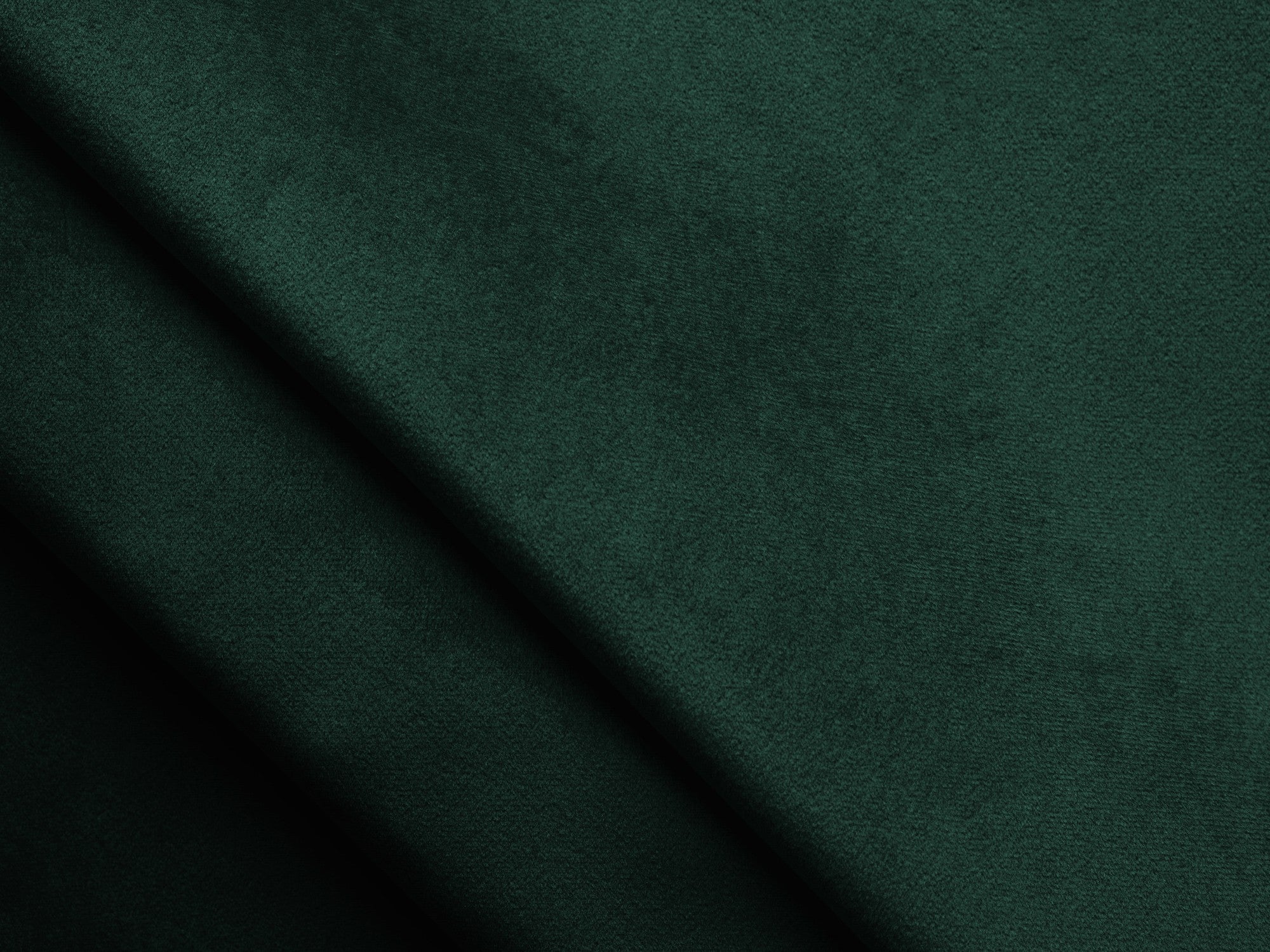 Left-facing velvet corner sofa with sleeping function KONA in bottle green