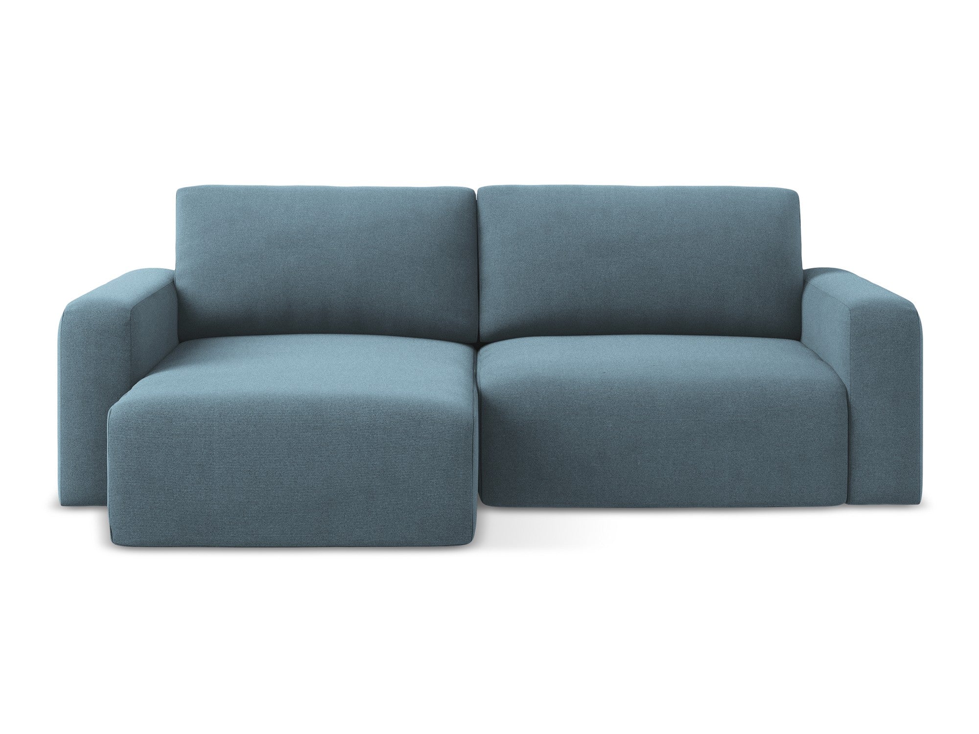 Left-sided corner sofa bed KONA light blue