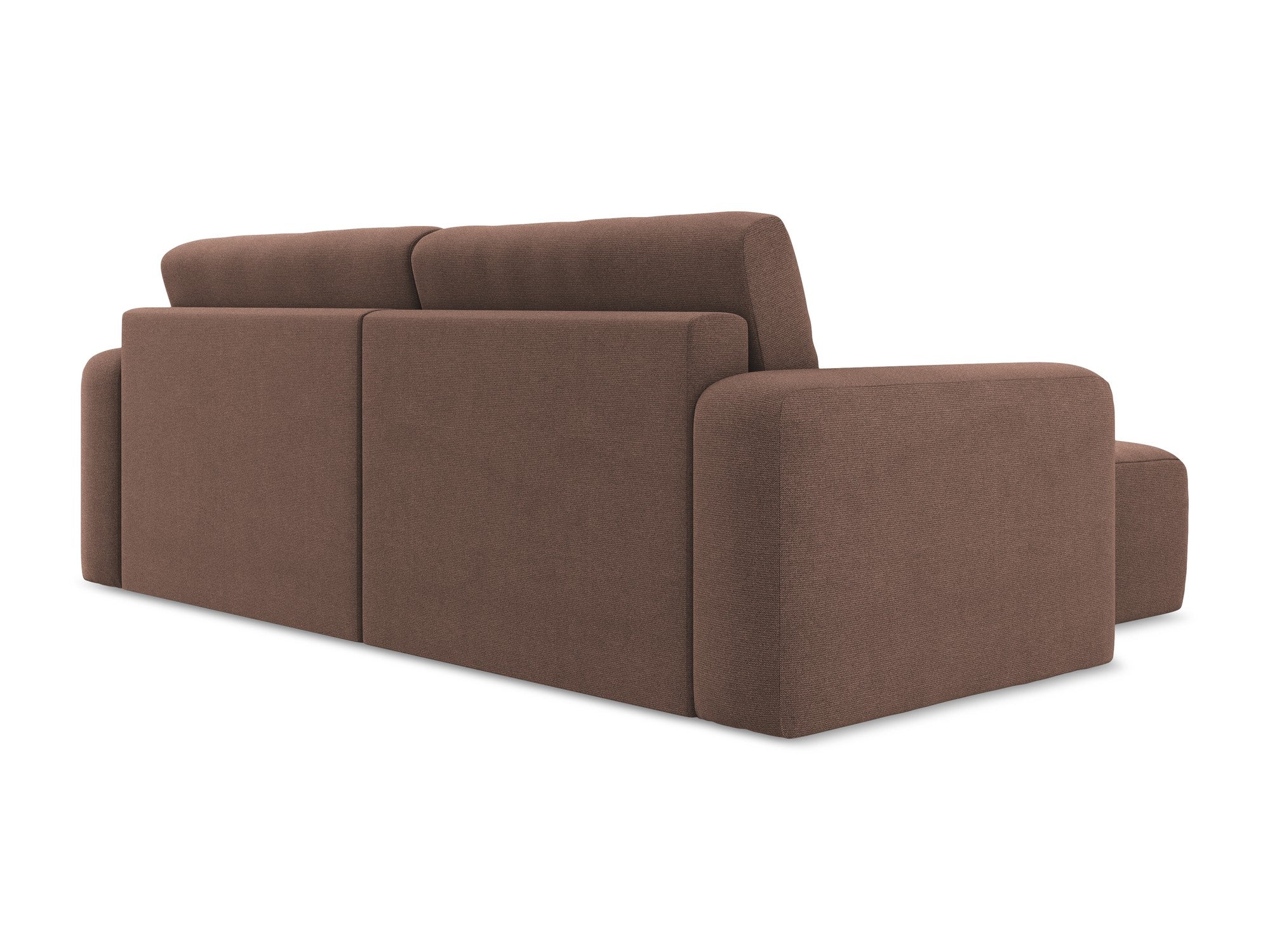 Left-sided corner sofa bed KONA in muted pink
