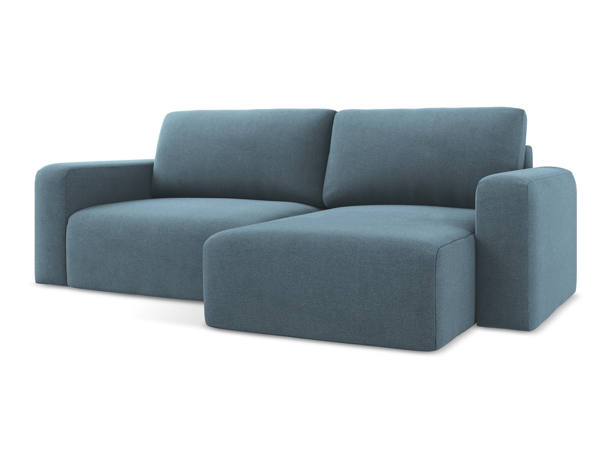 Right-sided corner sofa bed KONA light blue