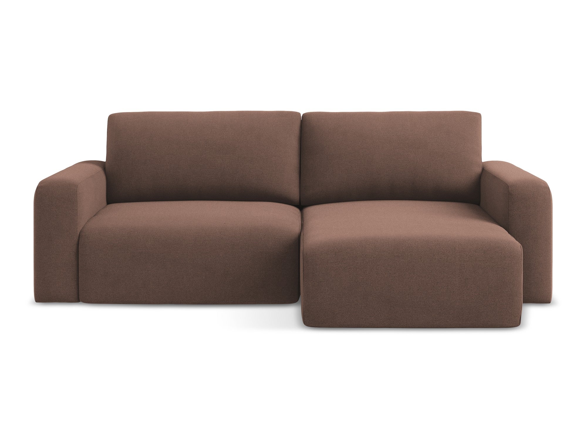 Right-sided corner sofa bed KONA in muted pink