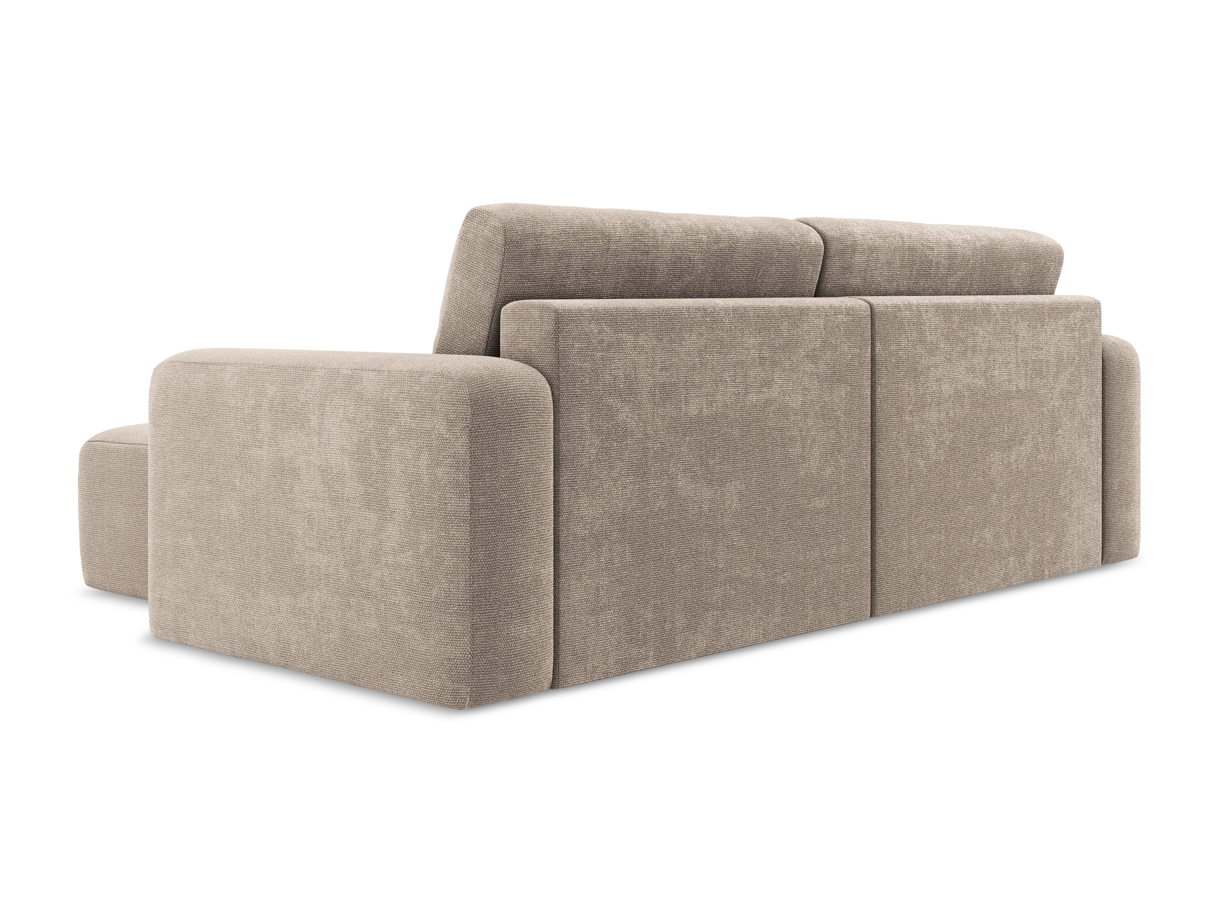 Right-hand corner sofa bed KONA dark beige chenille