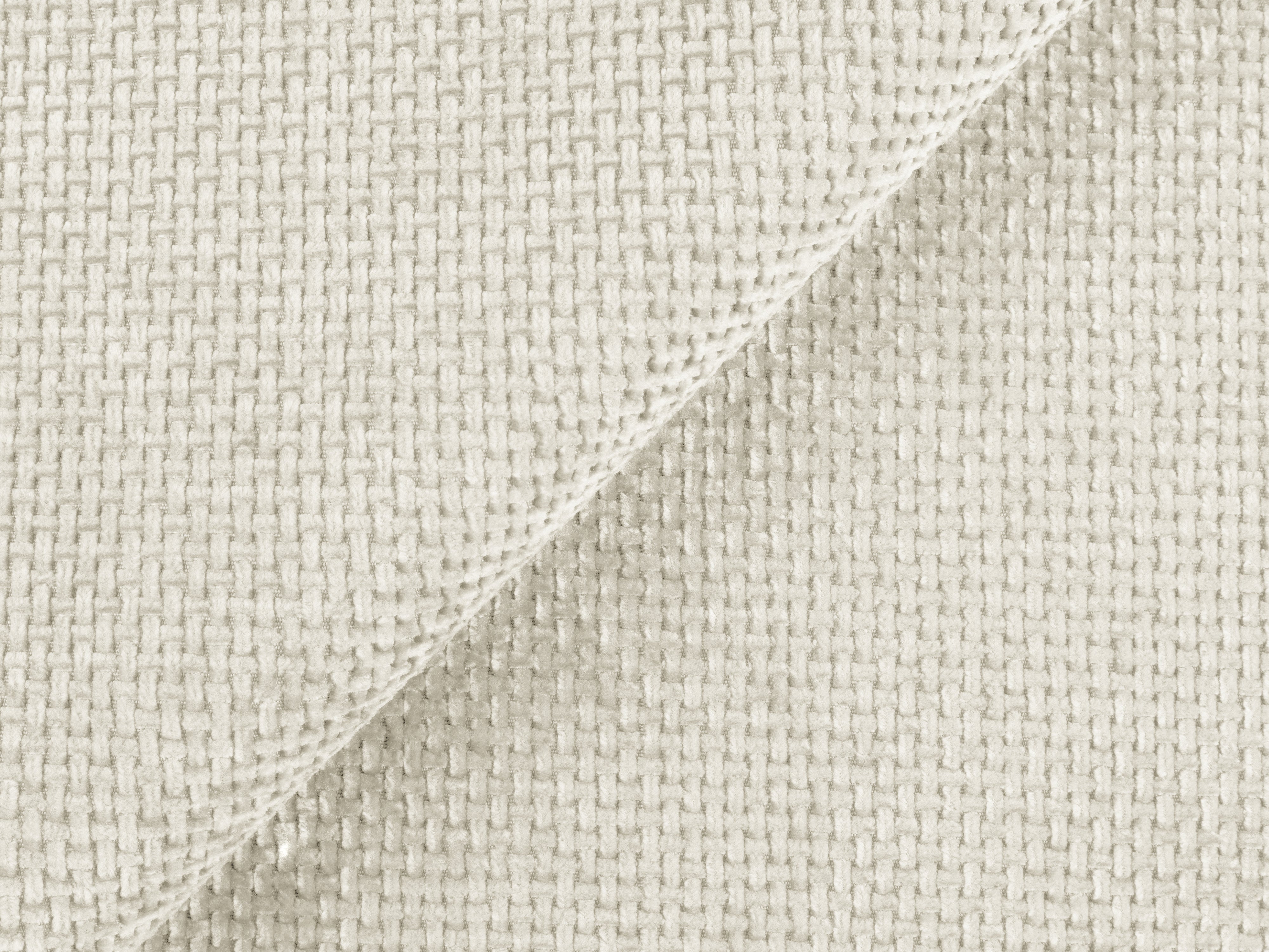 Right-facing corner sofa bed KONA white chenille