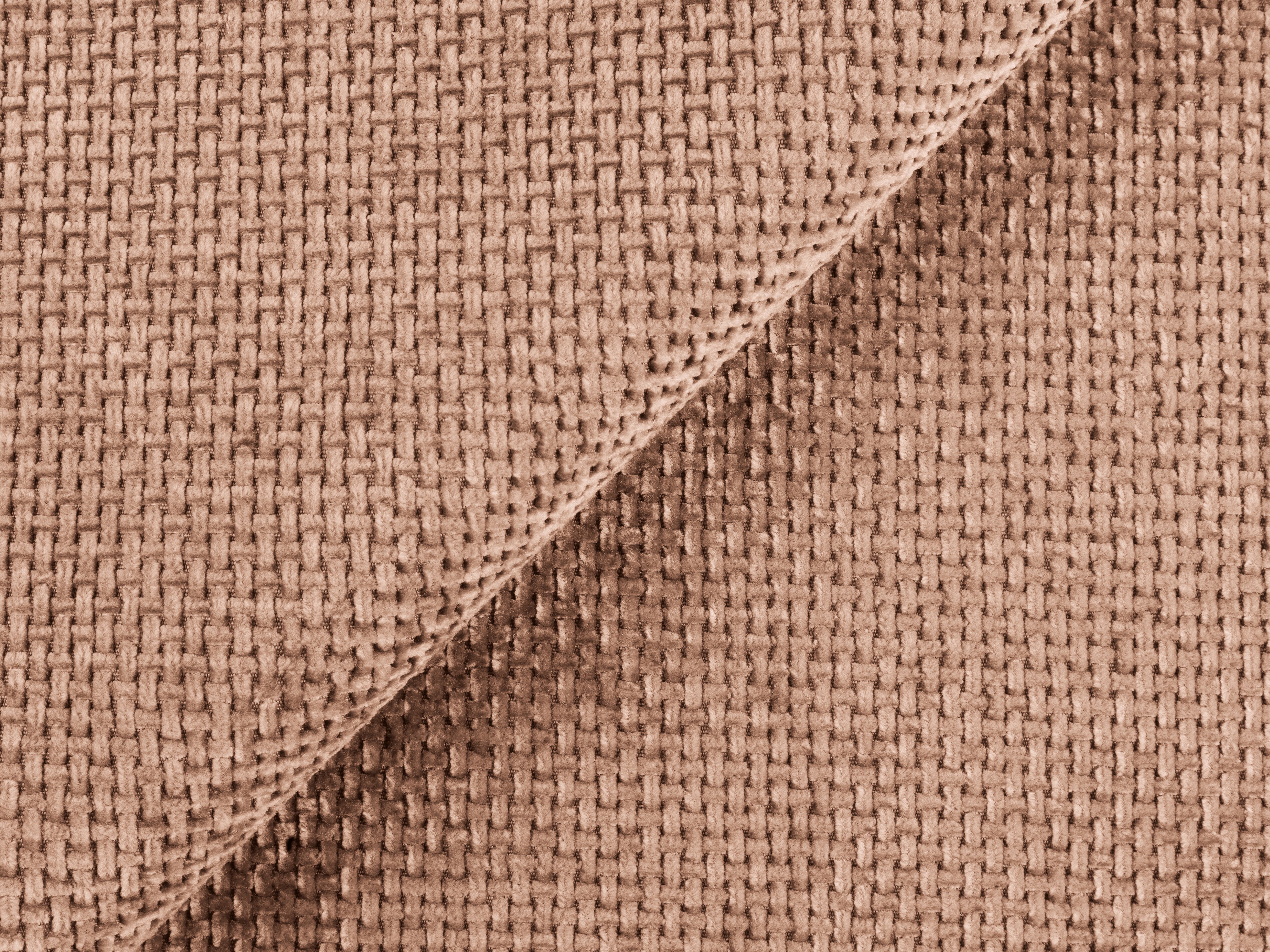 Right-facing corner sofa bed KONA peach chenille